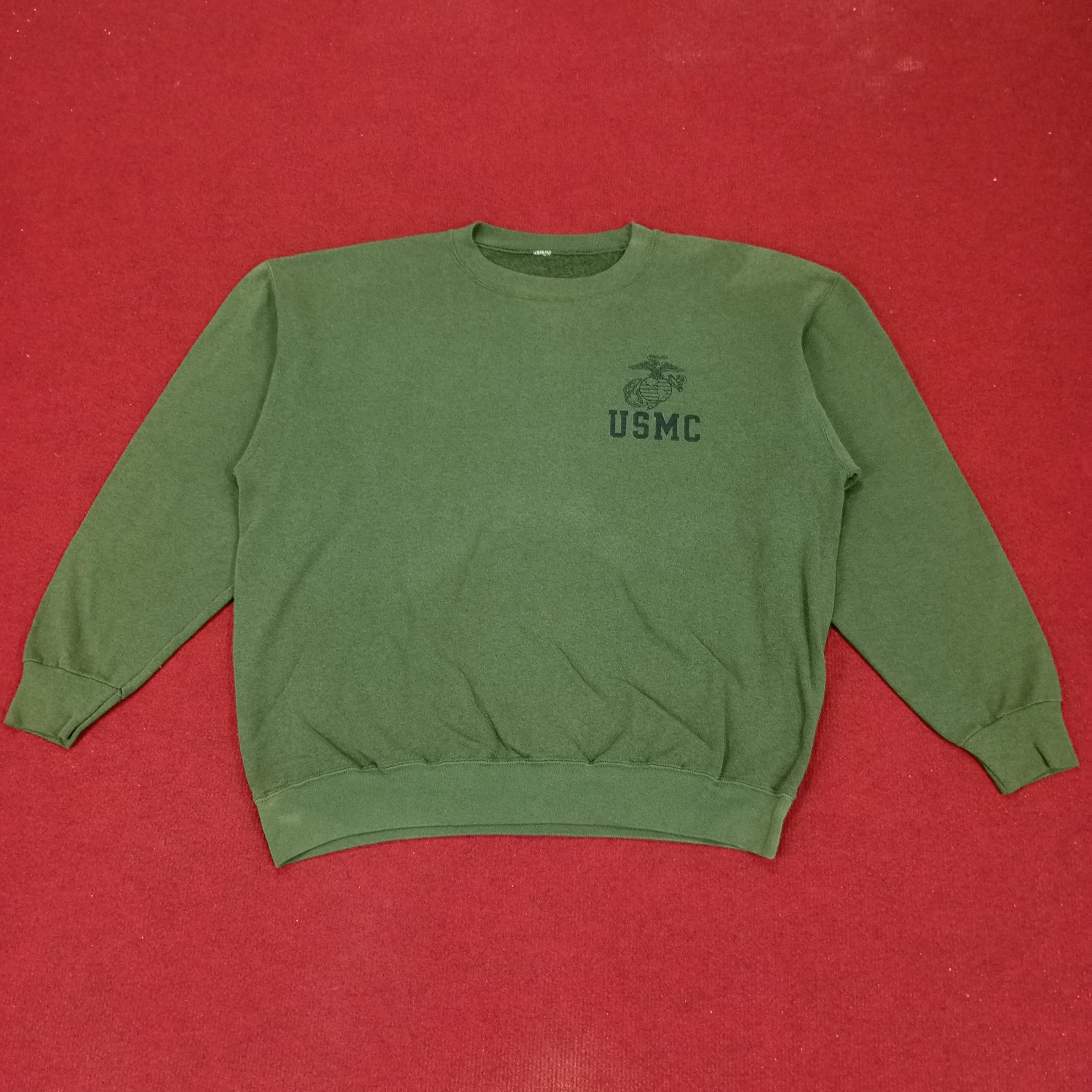 Vintage USMC Sweatshirt Army Military Streetwear Style Size US L / EU 52-54 / 3 - 1 Thumbnail