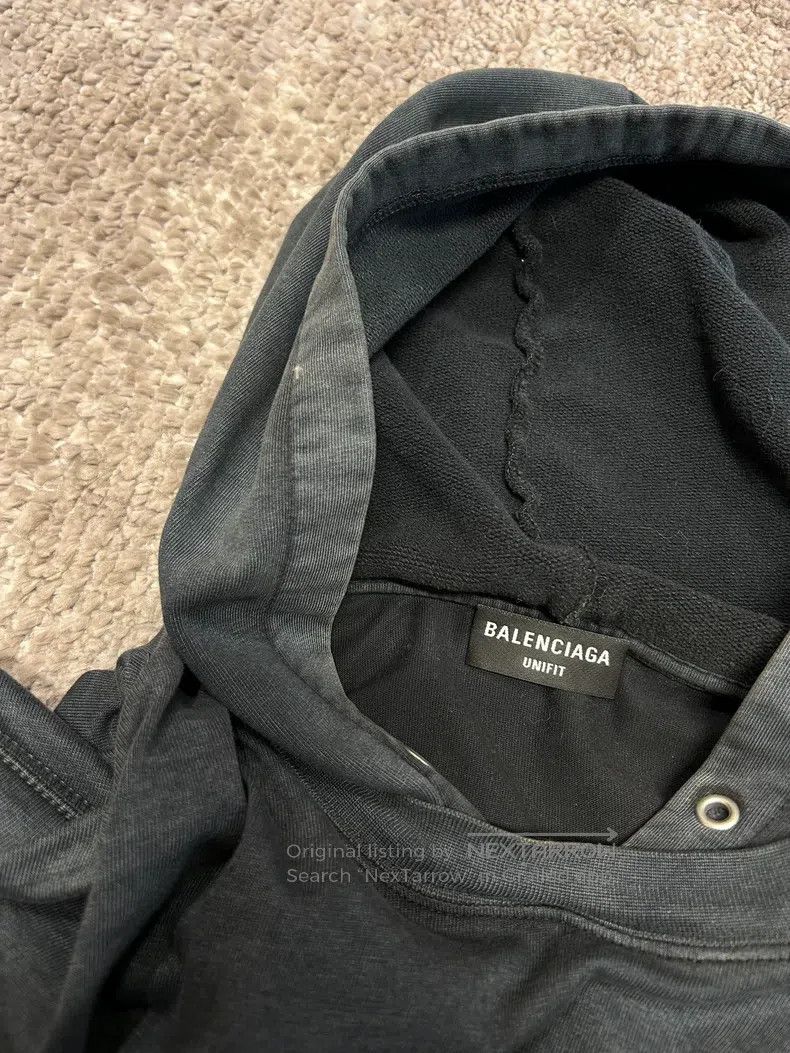 Balenciaga Balenciaga Faux Two-Piece Washed Hoodie Size US M / EU 48-50 / 2 - 5 Thumbnail