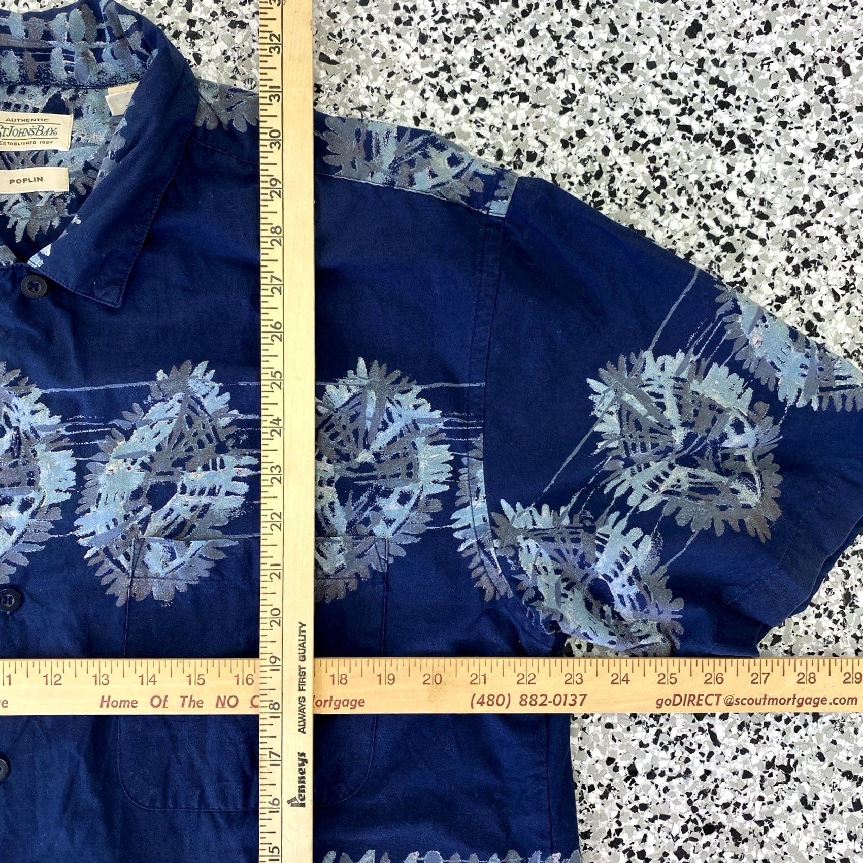 Vintage VINTAGE St. Johns Bay Hawaiian Shirt Silk Blue Floral" Size US L / EU 52-54 / 3 - 4 Thumbnail