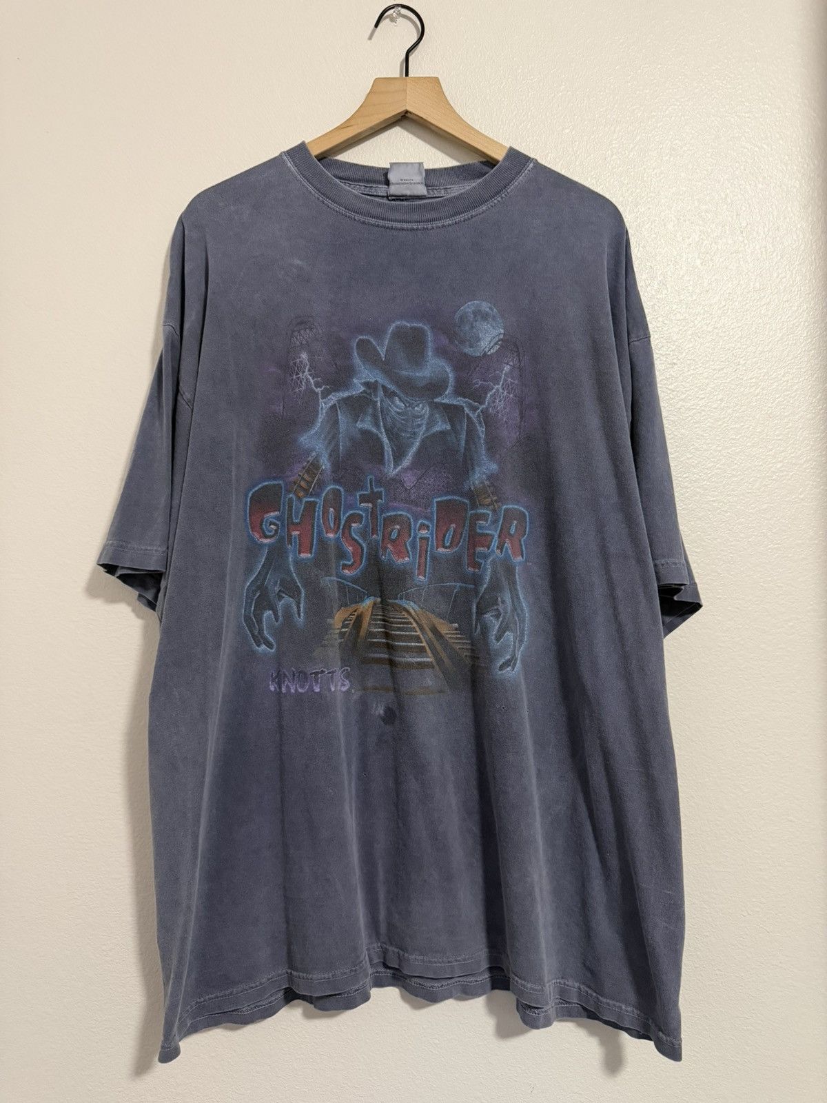 Vintage 1998 knotts ghost rider opening shirt. Size US XXL / EU 58 / 5 - 1 Thumbnail