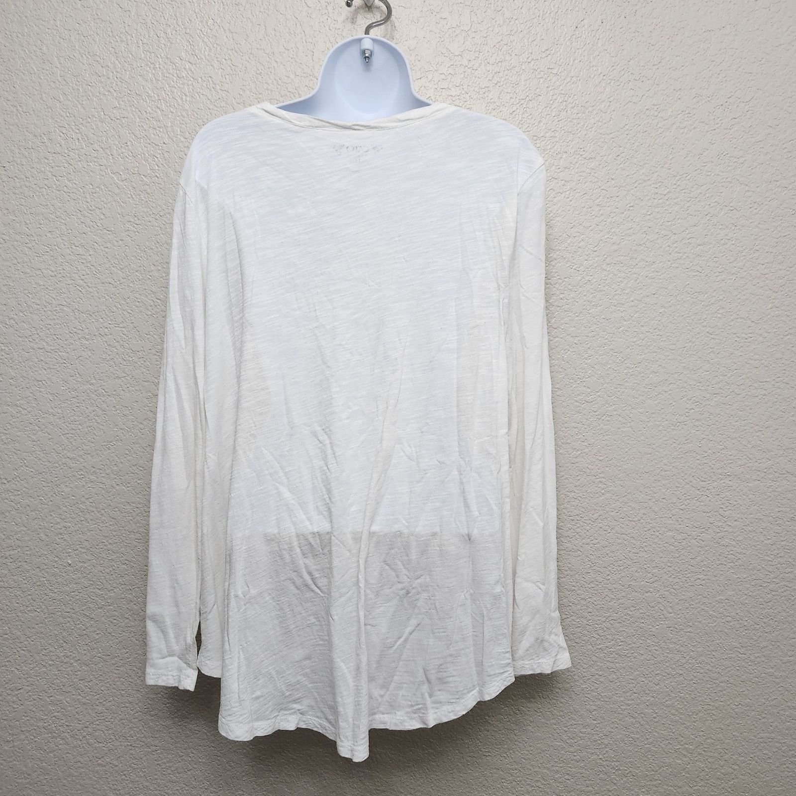 Other Cato White Long Sleeve Round Neck Top XL Lightweight Soft Size XL / US 12-14 / IT 48-50 - 4 Thumbnail