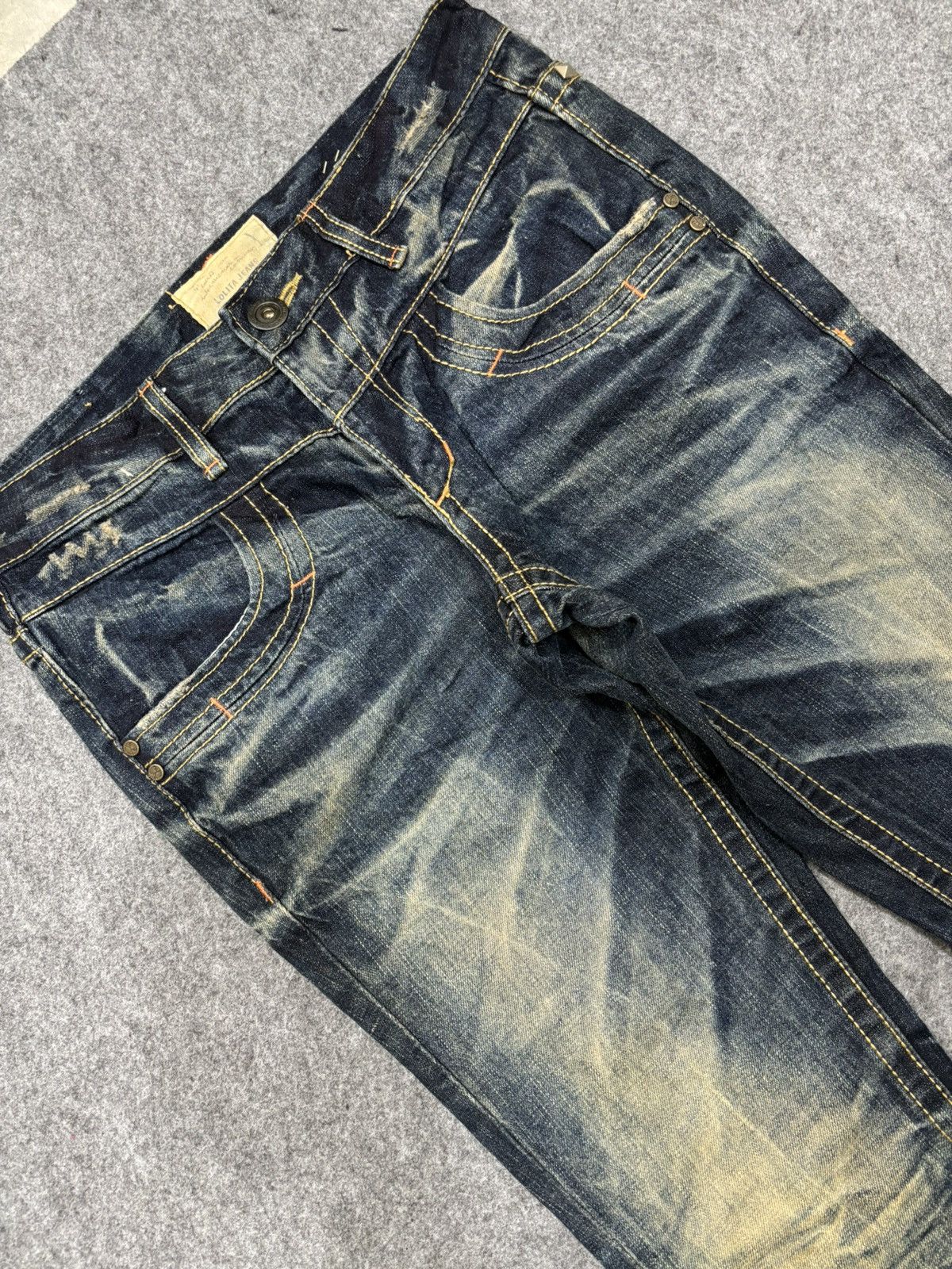 Seditionaries 💥Flare💥Lolita Mud Stone Wash Style Flare Spiky Denim F648 Size US 32 / EU 48 - 9 Thumbnail
