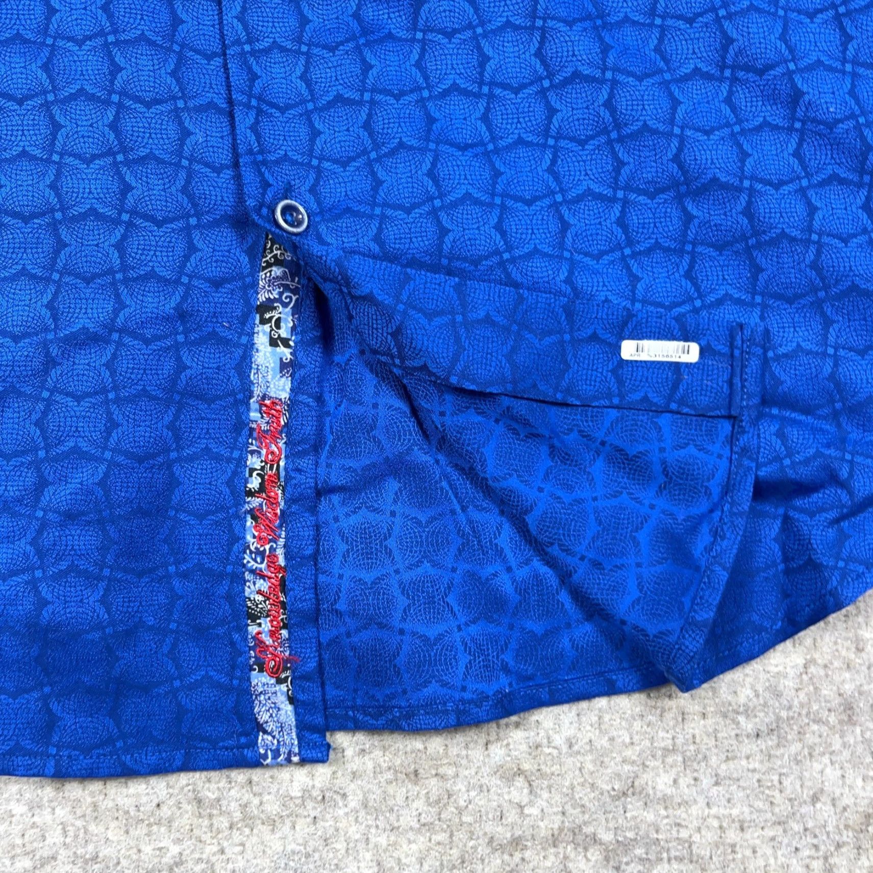 Robert Graham Robert Graham Shirt Men Small Blue Button Up Geometric Classic Fit Size US S / EU 44-46 / 1 - 5 Thumbnail