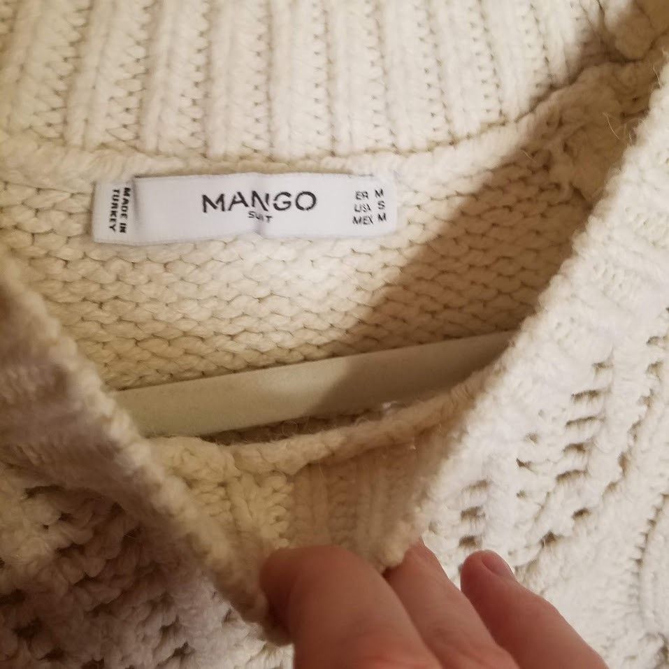 Mango Mango chunky knit sweater cream sz M Size M / US 6-8 / IT 42-44 - 4 Thumbnail