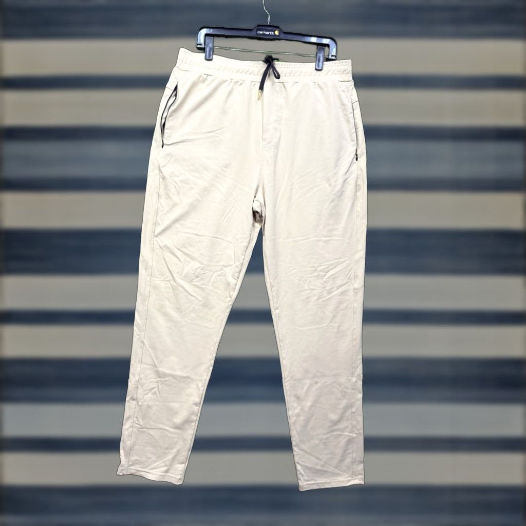 Vintage Rugged Black Sweatpants Mens Large Stretch Performance Slim Tapered Tech Beige Size US 33 - 1 Thumbnail