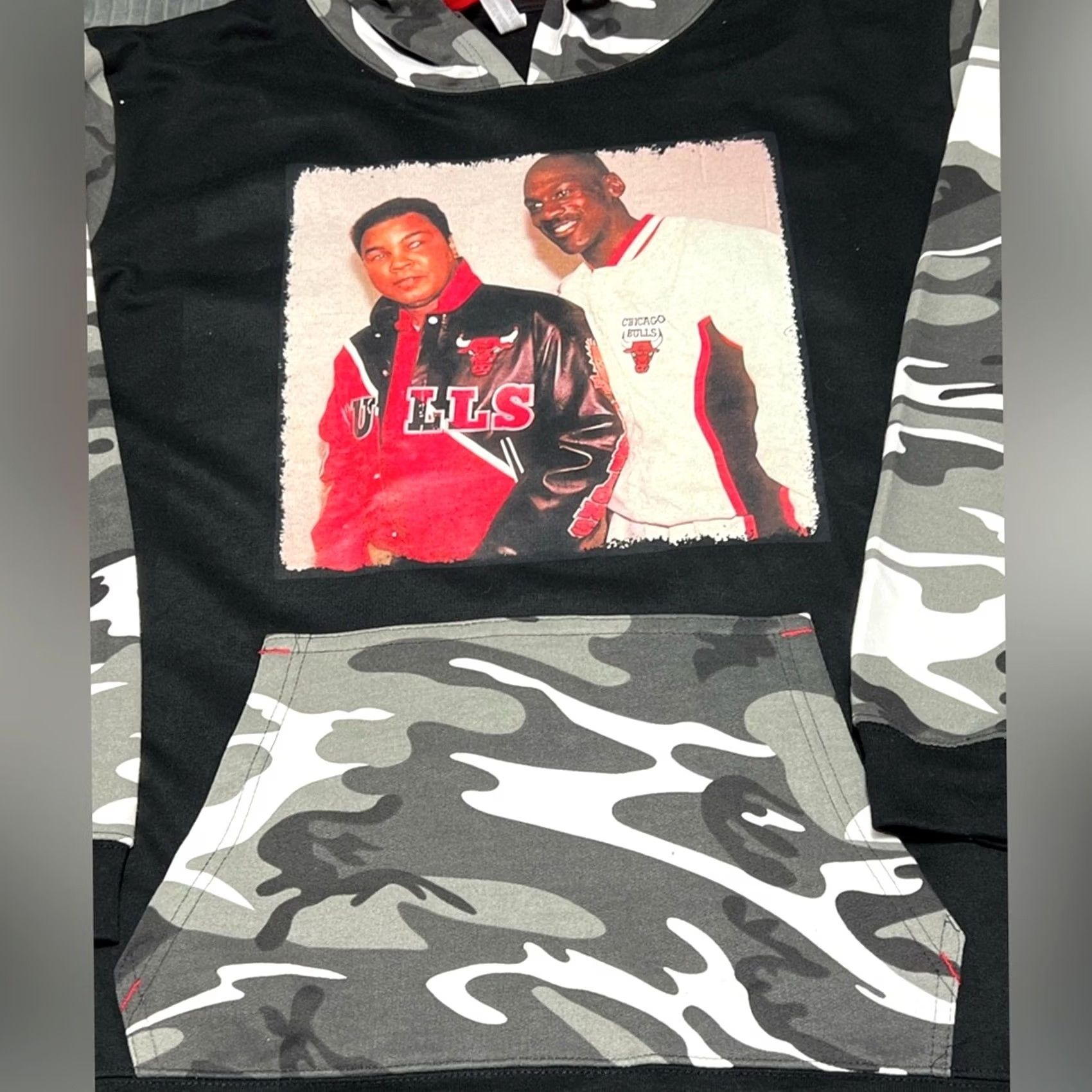 Jordan Brand RARE MJ x ALI Jordan GOATS Bulls Gear Streetwear Camo Hoodie XL NEW Black Size US XL / EU 56 / 4 - 3 Thumbnail