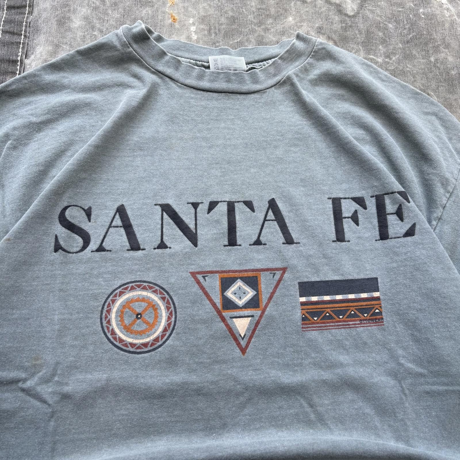 Hanes Vintage 90s Moss Green Santa Fe New Mexico Aztec Shirt Size US XXL / EU 58 / 5 - 2 Thumbnail