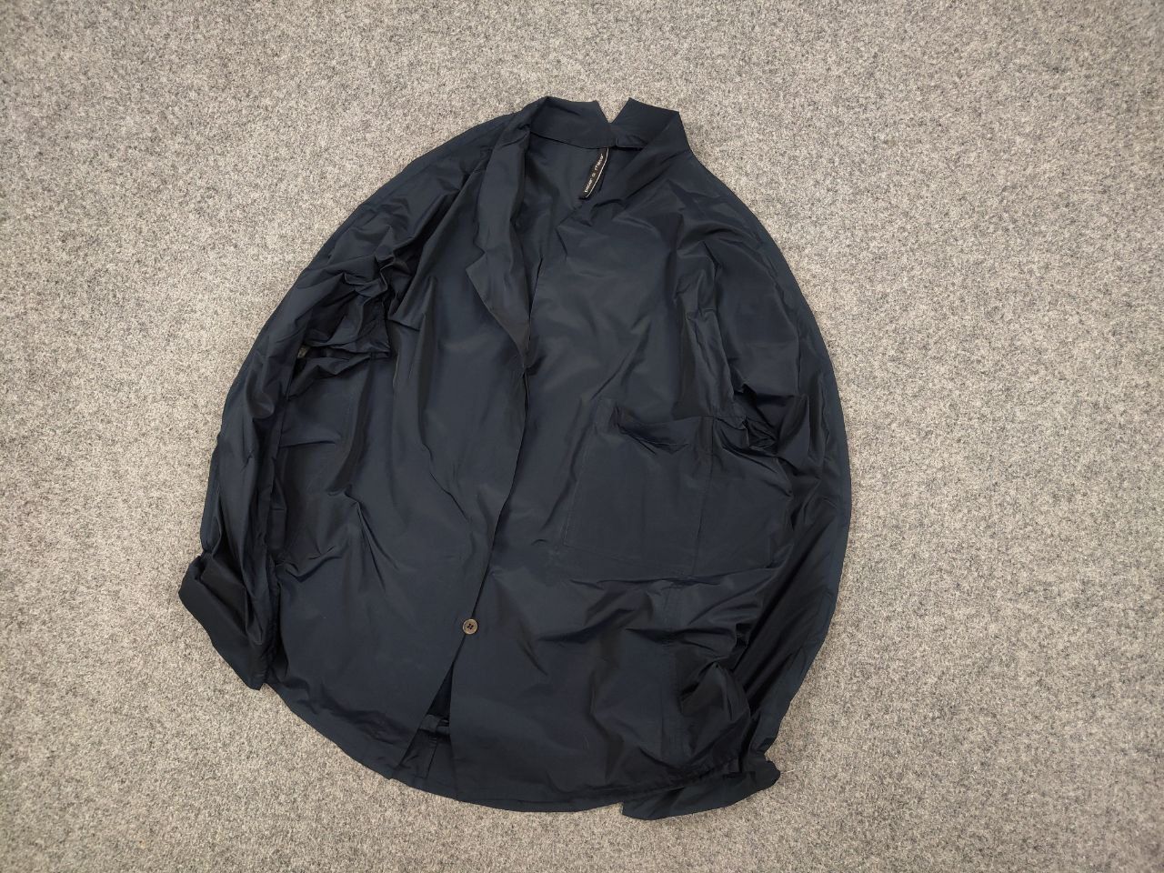 Vintage Peter O. Mahler Designer Asymmetrical Navy Jacket Minimalist Size L / US 10 / IT 46 - 3 Thumbnail