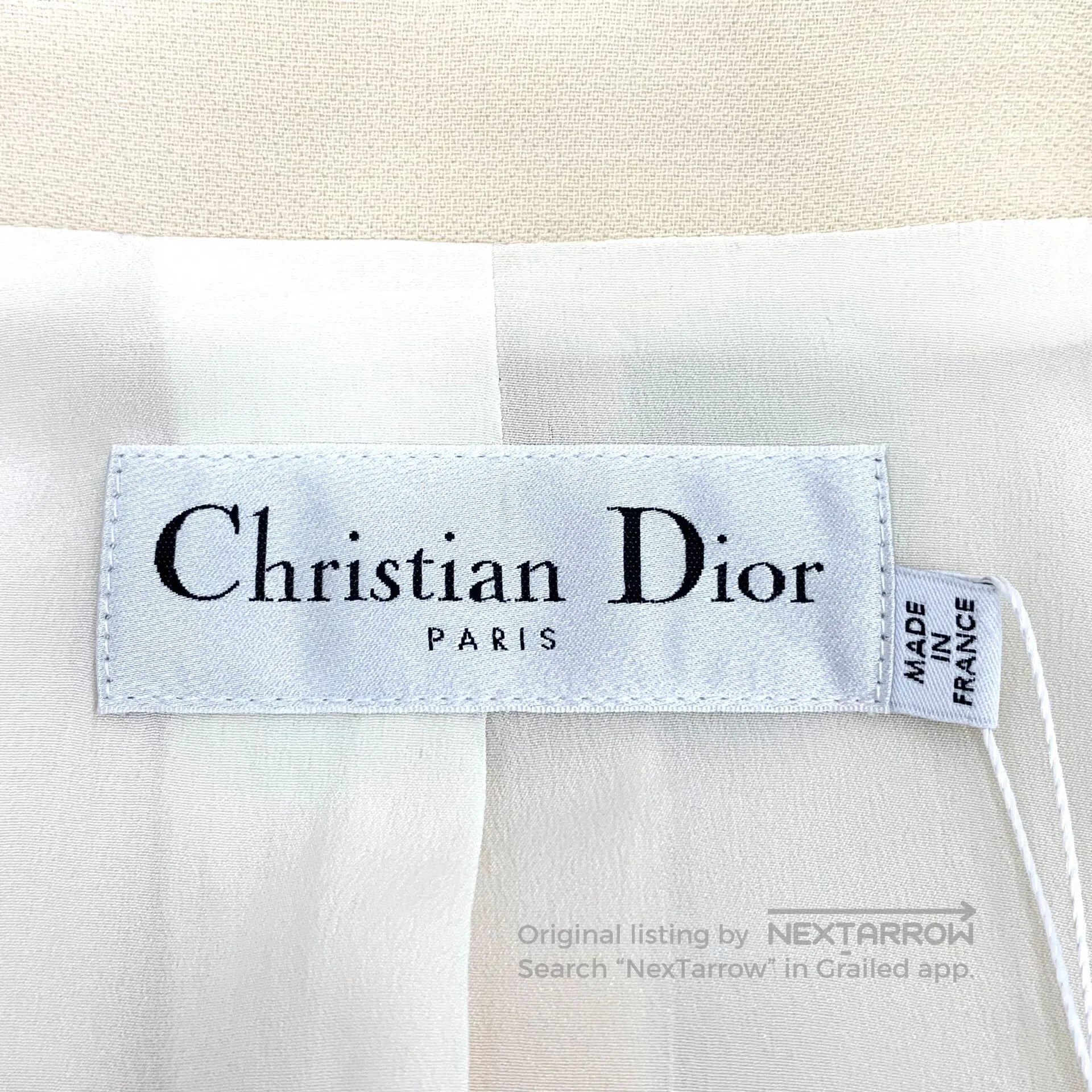 Dior Dior Beige Wool Lapel Double-breasted Long Sleeve Blazer J Size M / US 6-8 / IT 42-44 - 5 Thumbnail