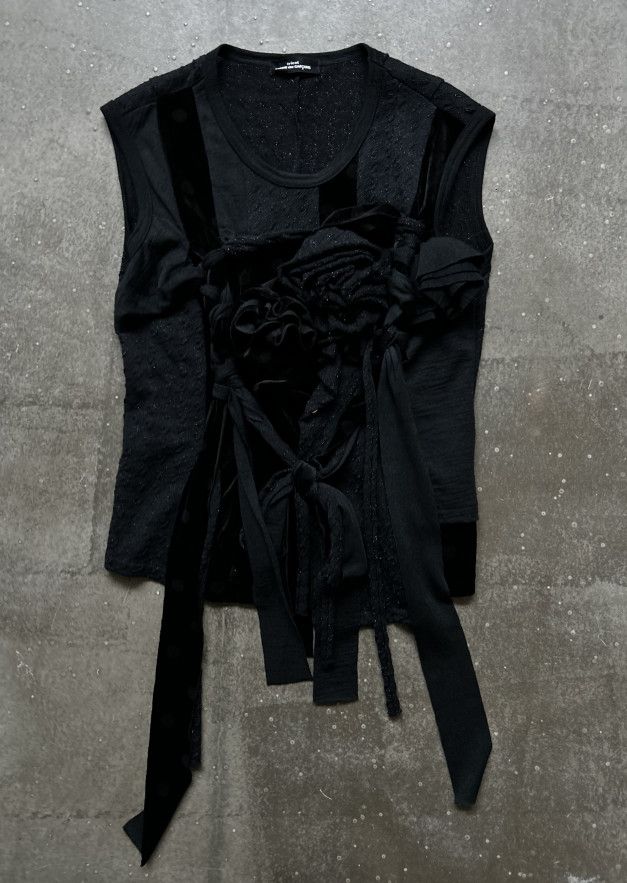 Comme des Garcons Comme des Garçons 03AW Draped Floral Braid Top Size XS / US 0-2 / IT 36-38 - 1 Thumbnail