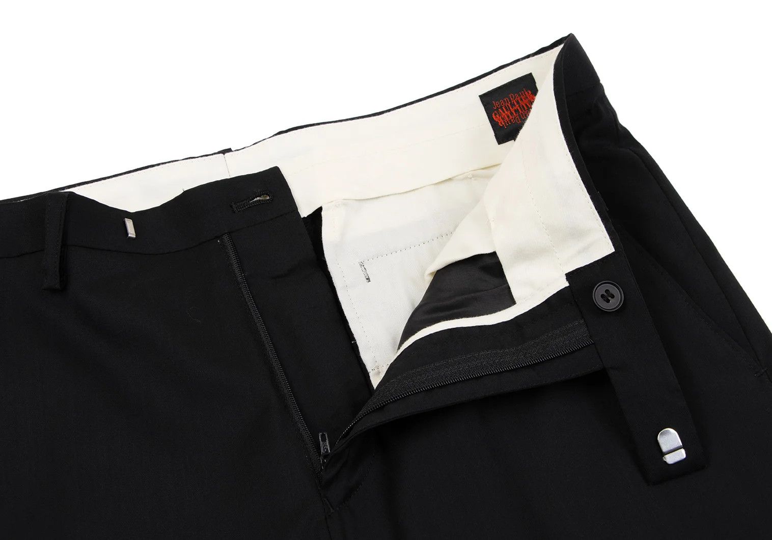 Jean Paul Gaultier Wool Blend Tapered Pants in Black, Size 48 Size US 32 / EU 48 - 4 Thumbnail