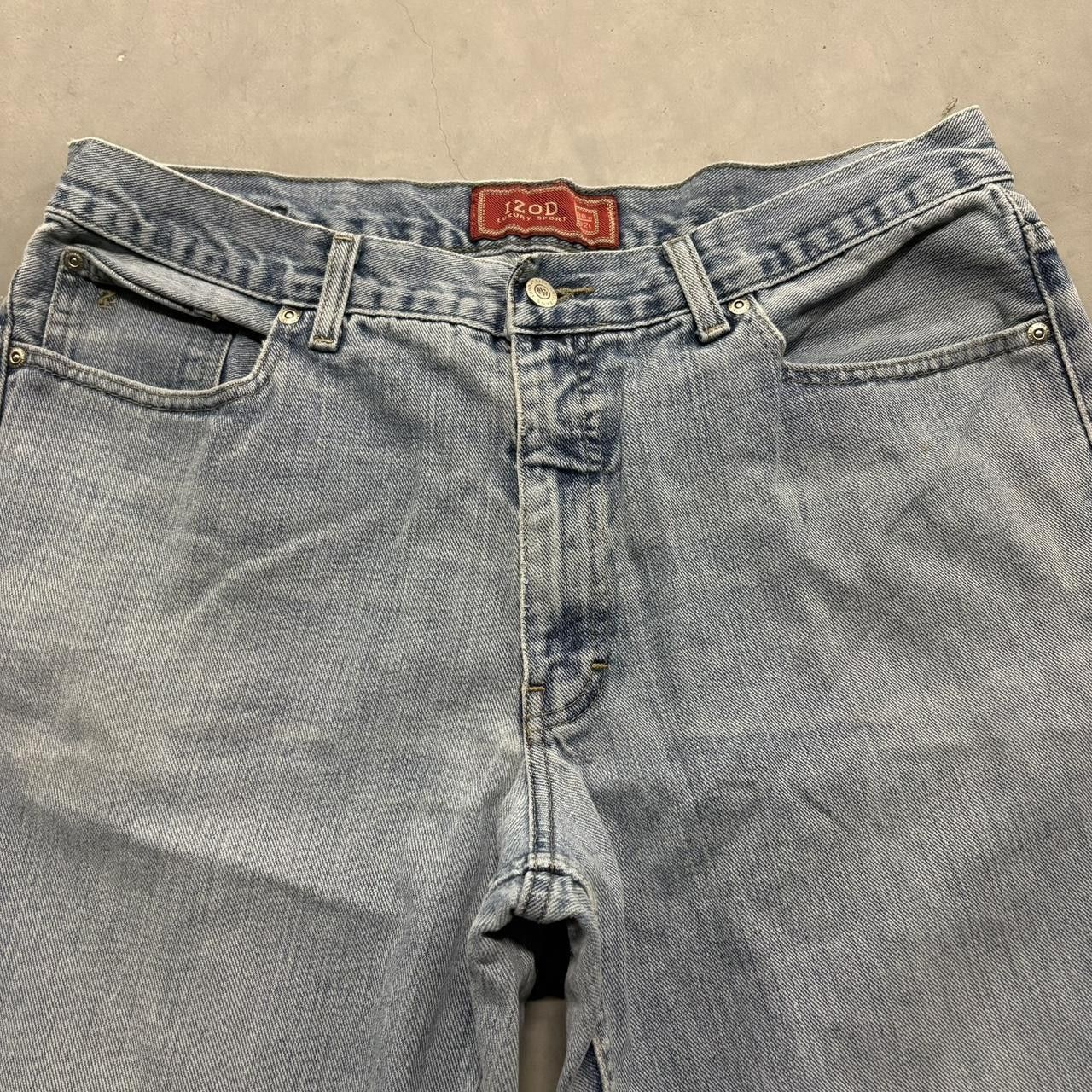 Izod Crazy Vintage Y2K/2000s Super Baggy Izod Light Blue Wash Denim Jeans! Size US 36 / EU 52 - 2 Thumbnail