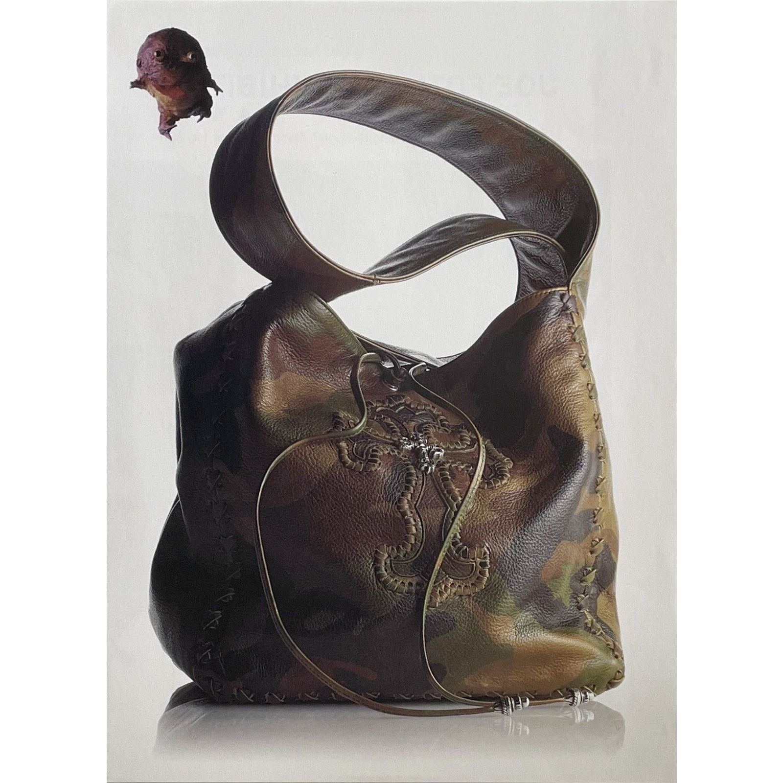 Chrome Hearts × Vintage Chrome Hearts brown handbag photo Poster framed 9x11 Size ONE SIZE - 2 Thumbnail