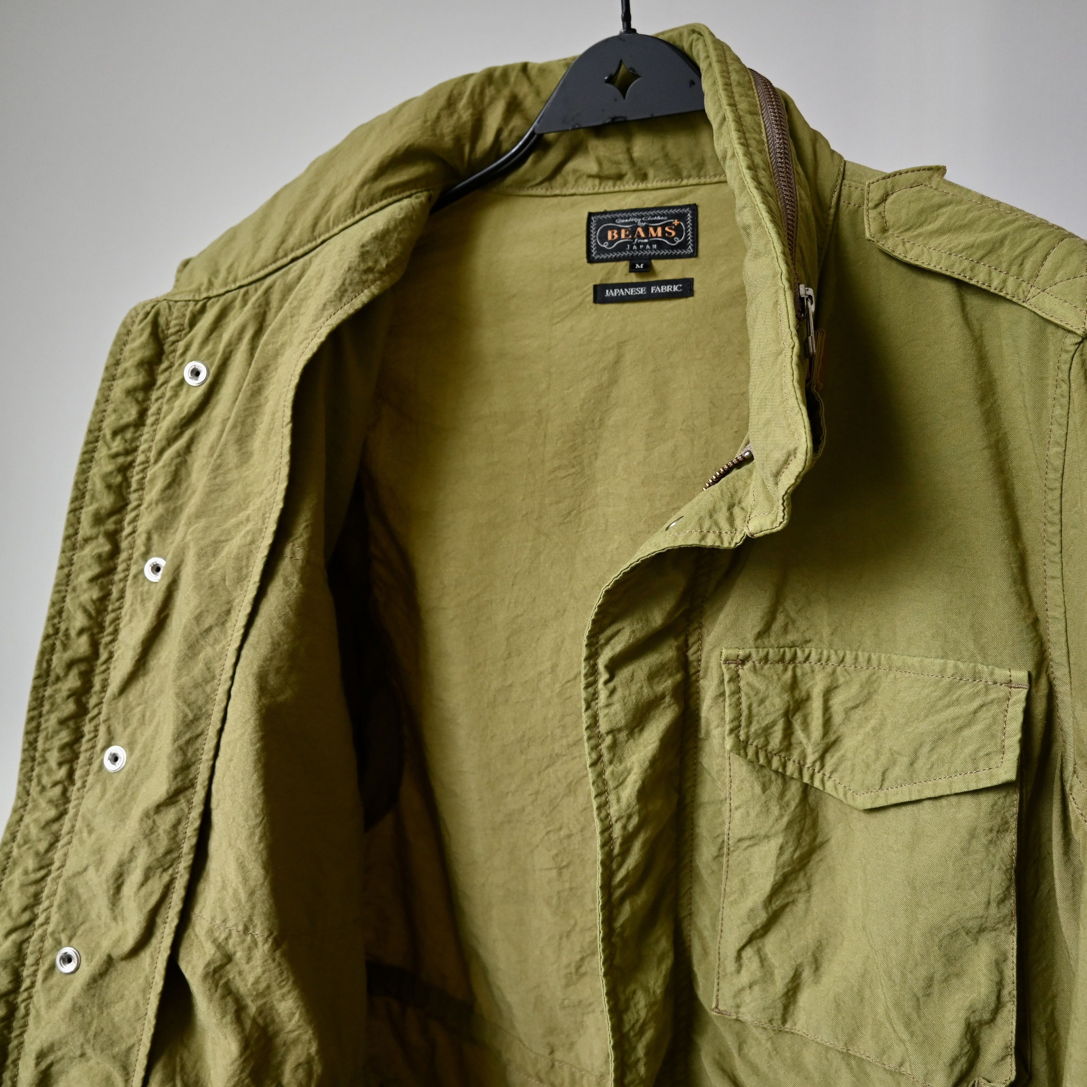 Beams Plus BEAMS Plus nylon shell M/65 type jacket, yellow olive Size US M / EU 48-50 / 2 - 8 Thumbnail
