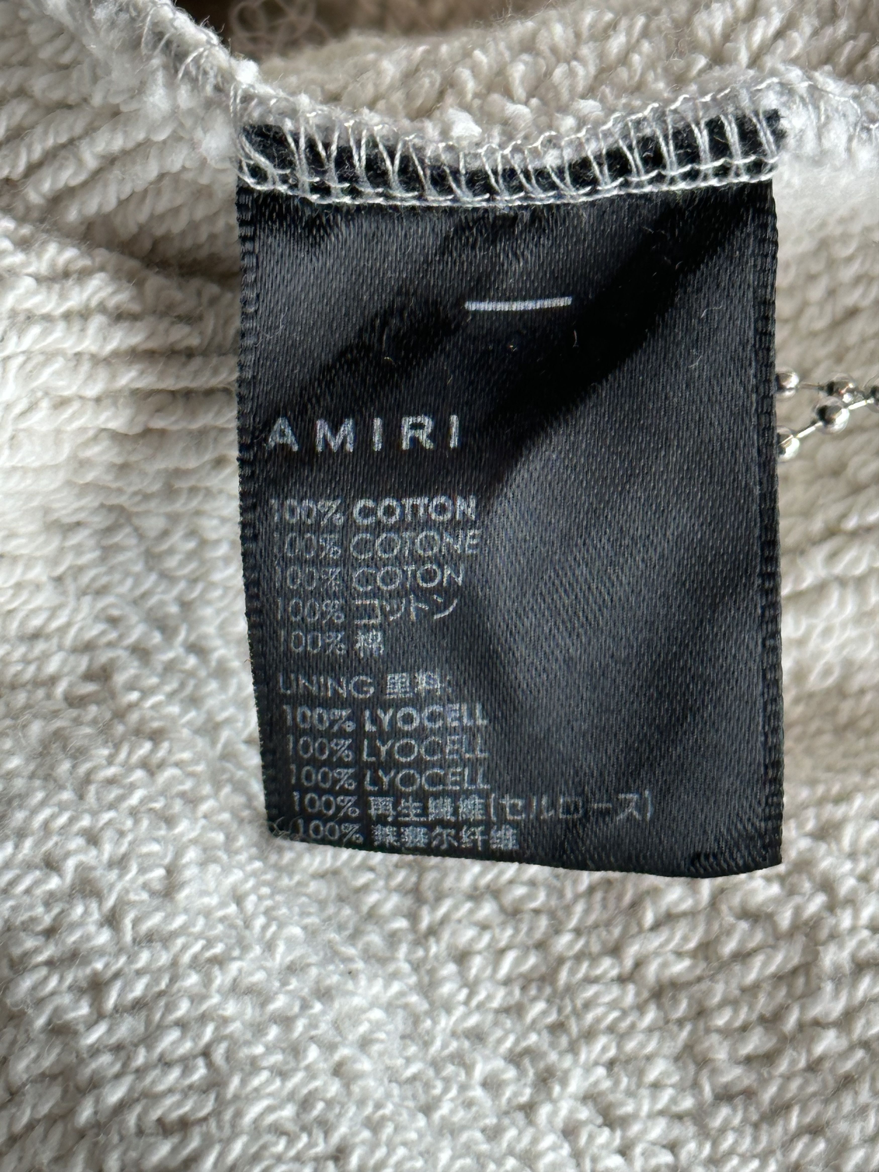 Amiri Amiri Grey Staggered Logo Hoodie Size US XXL / EU 58 / 5 - 4 Thumbnail