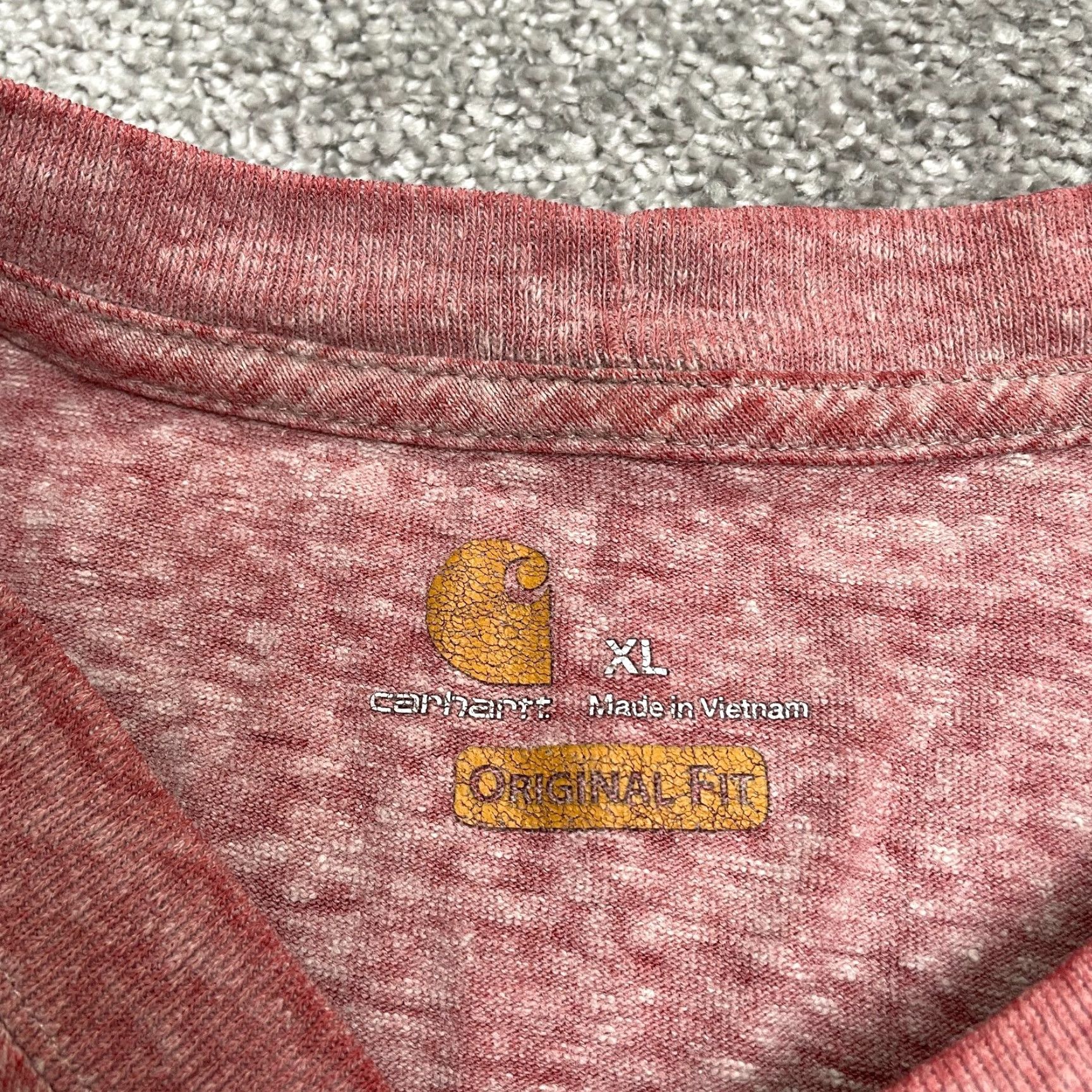 Carhartt Carhartt K87 Original Fit T-Shirt Mens XL Red Crew Neck Short Sleeve Pocket Tee Size US XL / EU 56 / 4 - 7 Thumbnail
