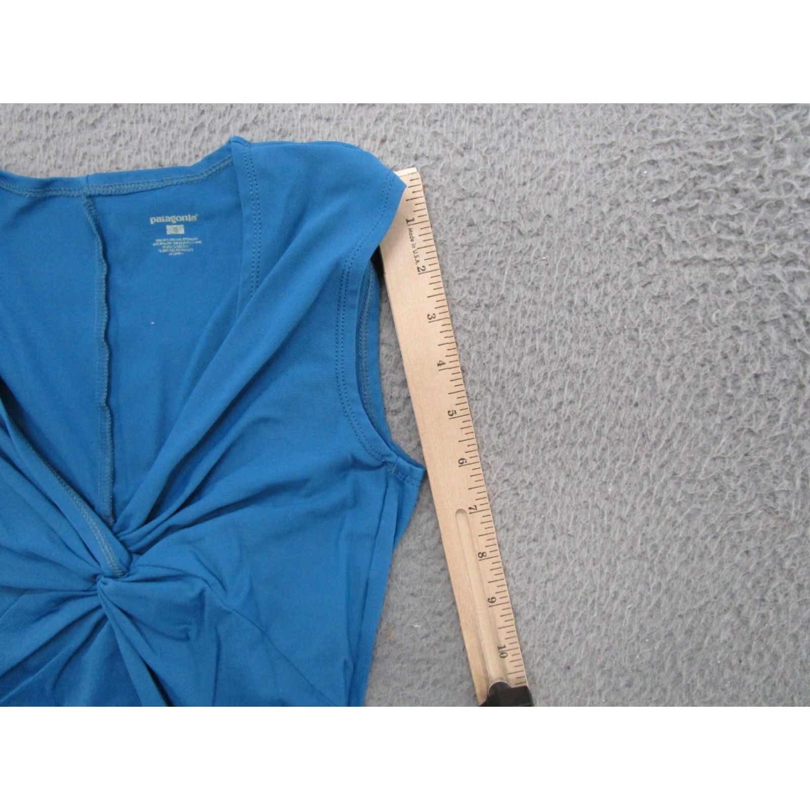 Patagonia Patagonia Dress Women's Long A-Line Sleeveless Blue Nylon Spandex Beach Stretch V-Neck S Twist Front Casual Beachwear Size S / US 4 / IT 40 - 6 Thumbnail
