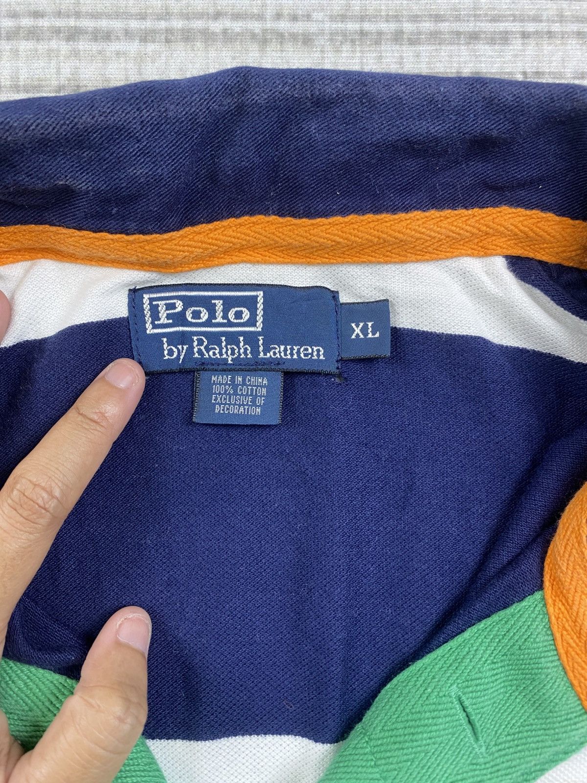 Polo Ralph Lauren × Vintage Vintage Polo Ralph Lauren Embroidery Logo Stripes Polos Size US L / EU 52-54 / 3 - 7 Thumbnail