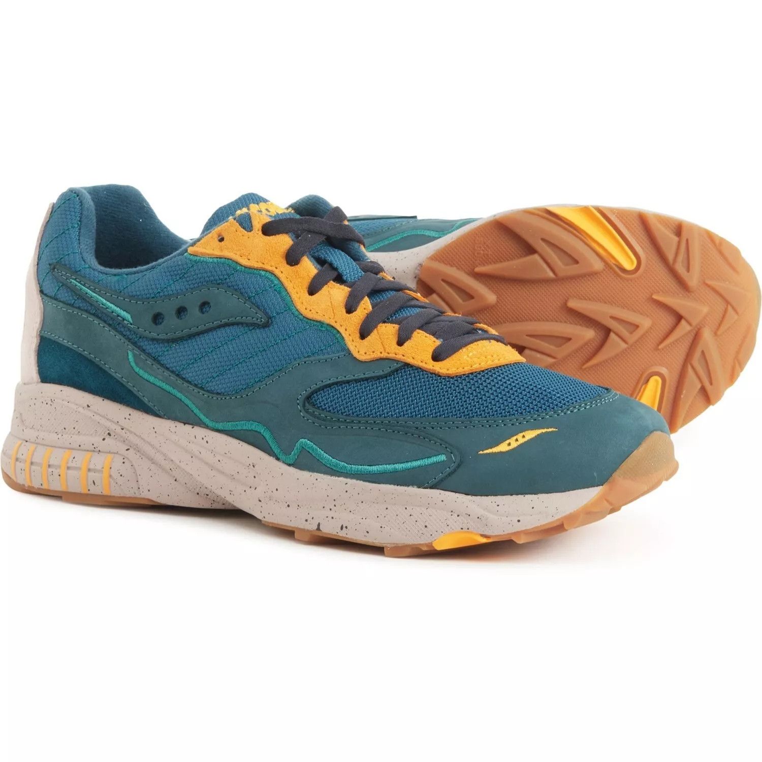 Saucony 3D Grid Hurricane Green/Orange Size US 9 / EU 42 - 1 Thumbnail