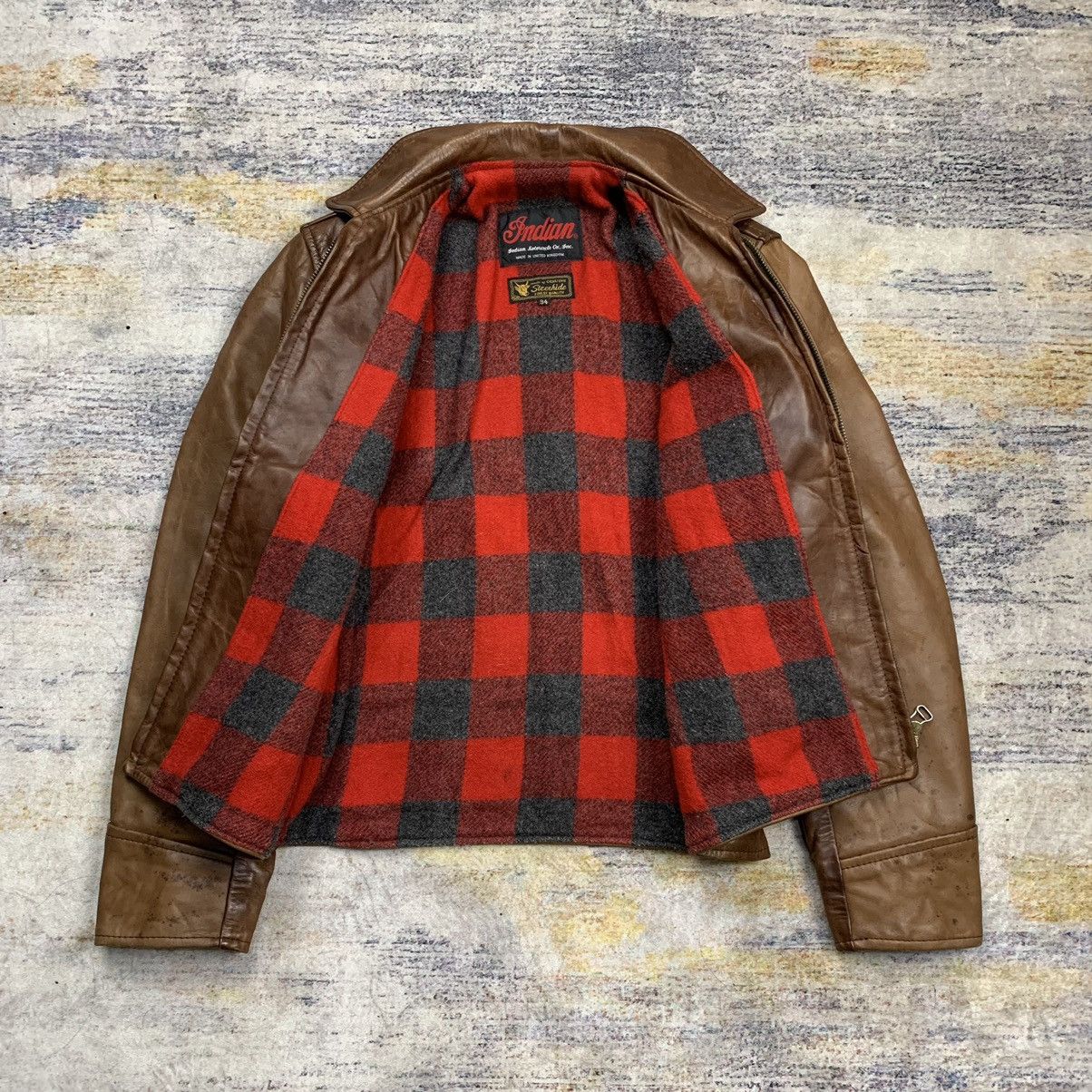 Indian Motorcycle × Kadoya × Vintage Vintage indian motorcycle single riders leather jacket Size US XS / EU 42 / 0 - 8 Thumbnail