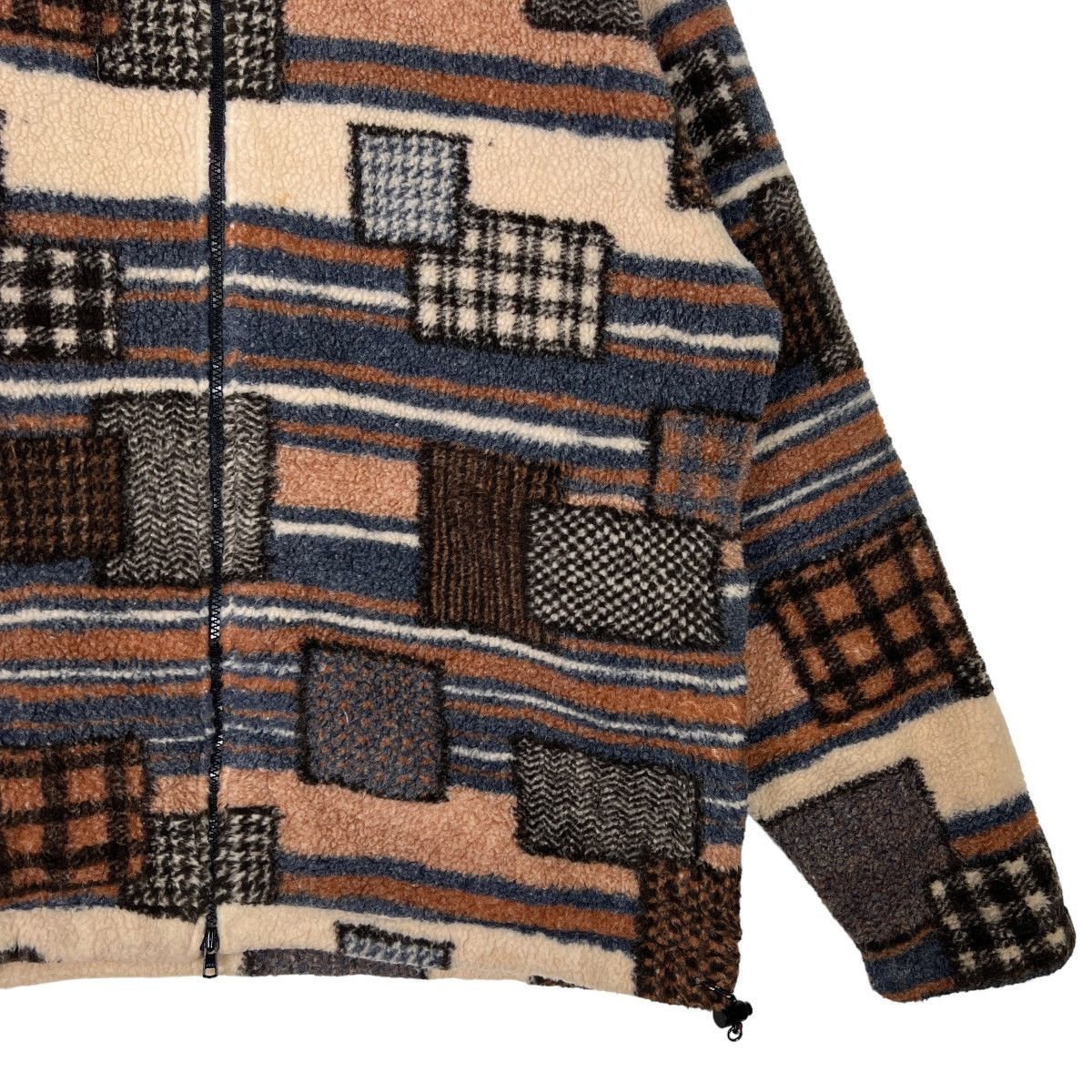 Japanese Brand 🔥 INTERROSMO PATCHWORK FLEECE JACKET NICE DESIGN Size US L / EU 52-54 / 3 - 5 Thumbnail