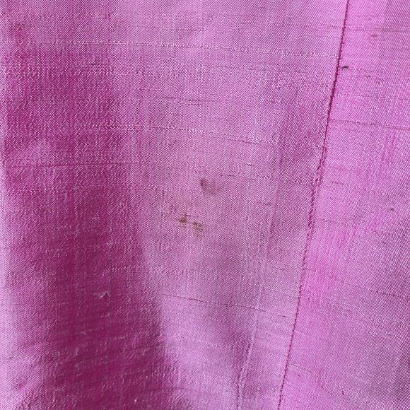 Vintage VTG Raw Silk A Line Midi Party Skirt Size 27" / US 4 / IT 40 - 6 Thumbnail