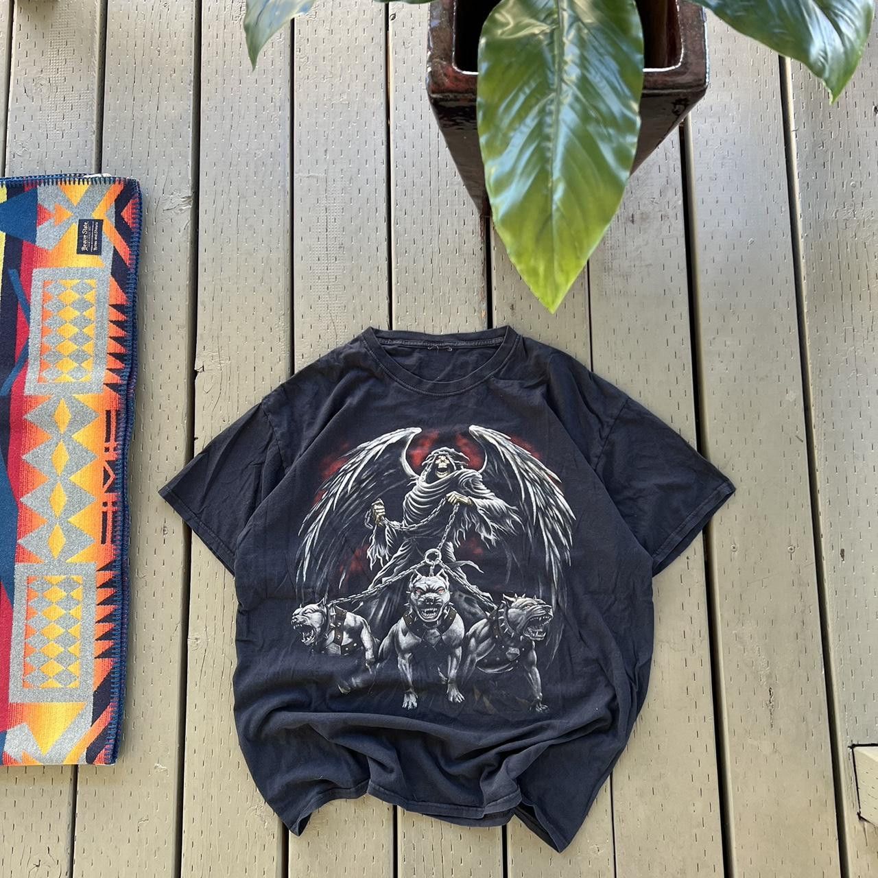 Vintage Hellhound Reaper Y2K Vintage Tee Size US XL / EU 56 / 4 - 4 Thumbnail