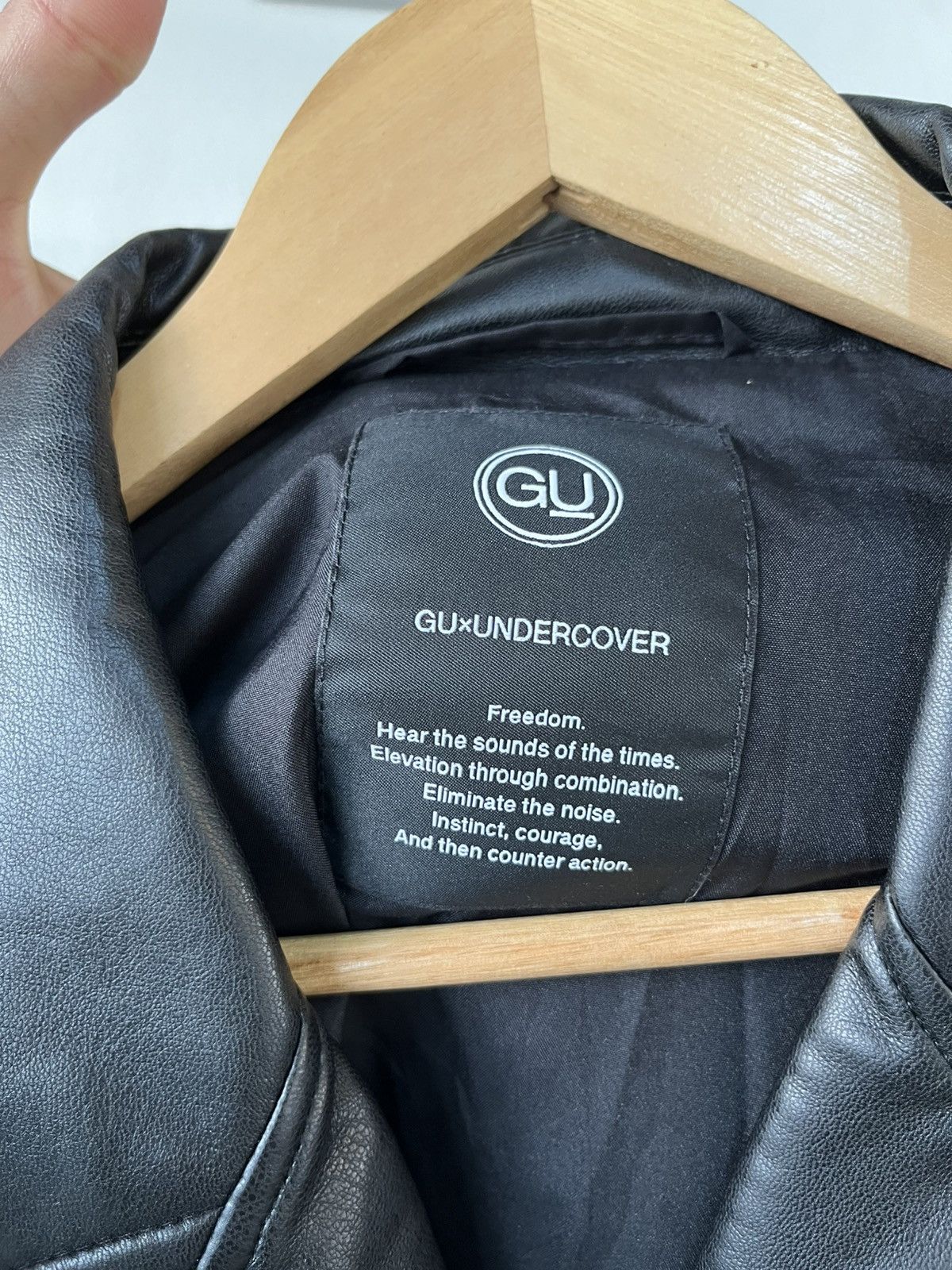 GU × Undercover RARE‼️GU X Undercover “Eliminate The Noise” Leather Jackets Size US M / EU 48-50 / 2 - 11 Thumbnail
