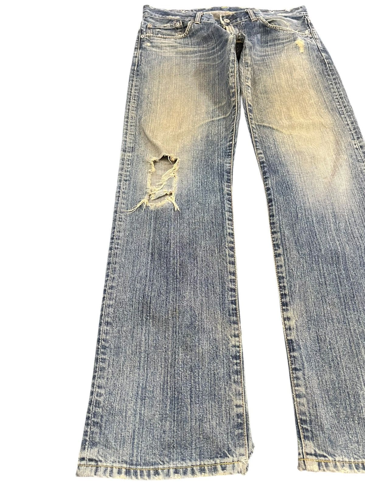 Beauty Beast × Edwin Vintage Edwin 503 R Mudwash Distressed Denim Size US 35 - 3 Thumbnail