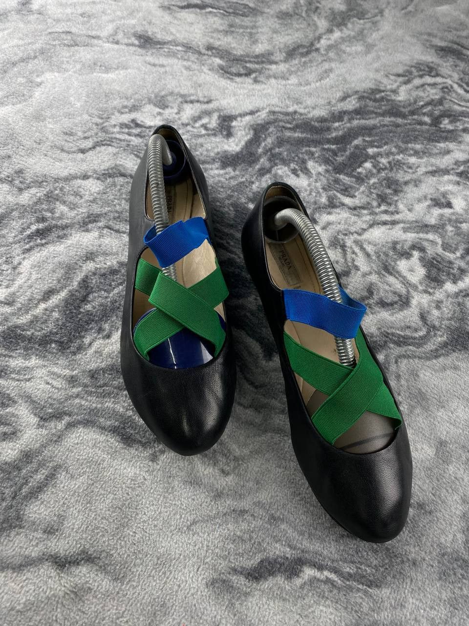 Prada Prada Leather Ballet Flats Women Size 36.5 Black Size US 6.5 / IT 36.5 - 1 Thumbnail