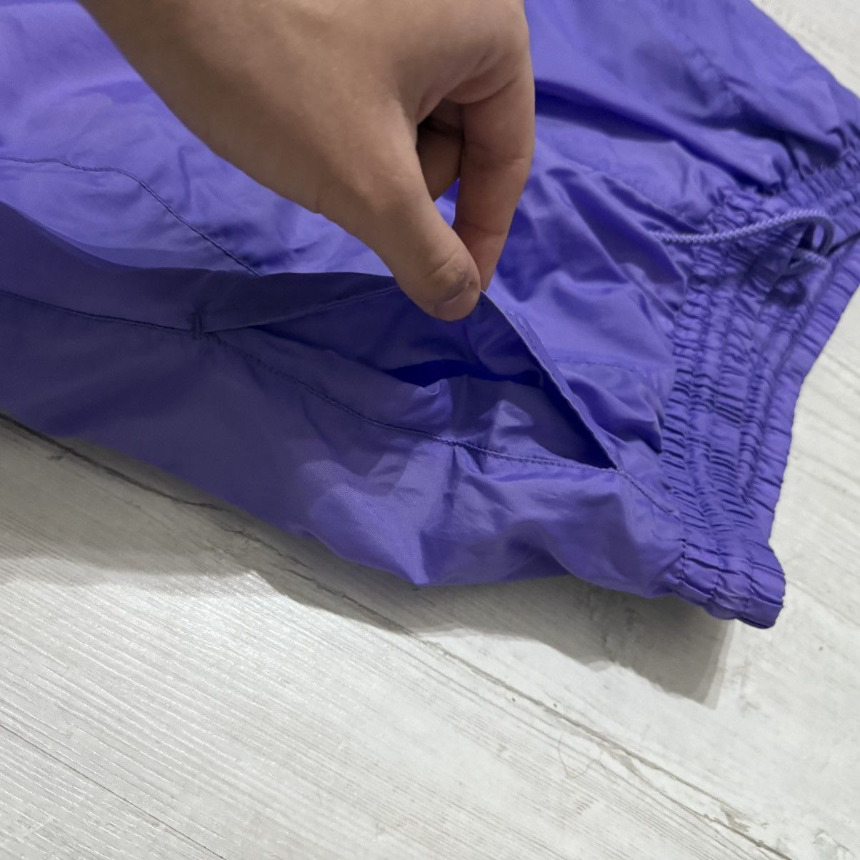 Vintage Nike Vintage Nylon Purple TrackPants 90s Streetwear Size US 31 - 7 Thumbnail