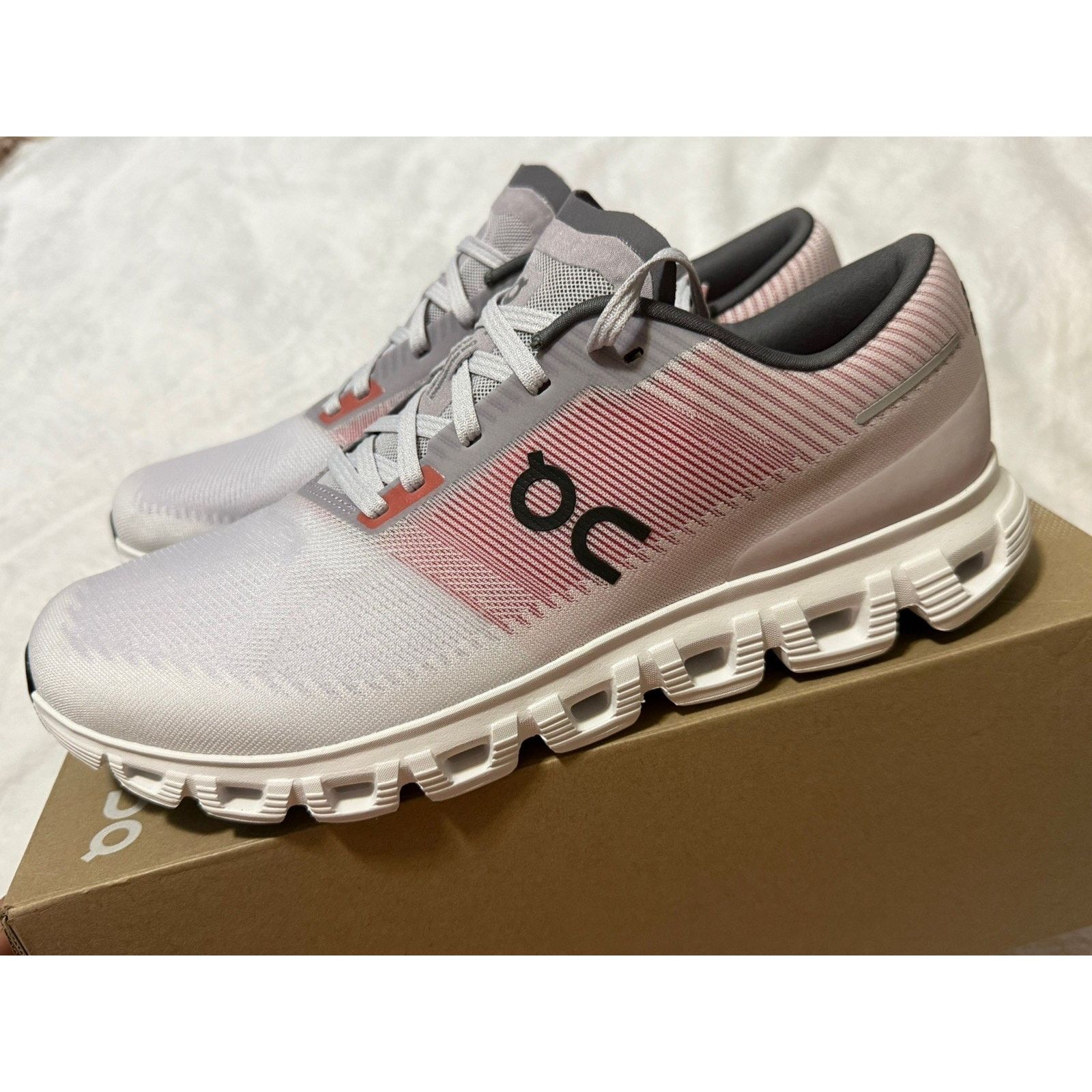 On On Cloud Men’s Cloud 6 Push Lavender / Red Size 11.5 Size US 11.5 / EU 44-45 - 8 Thumbnail