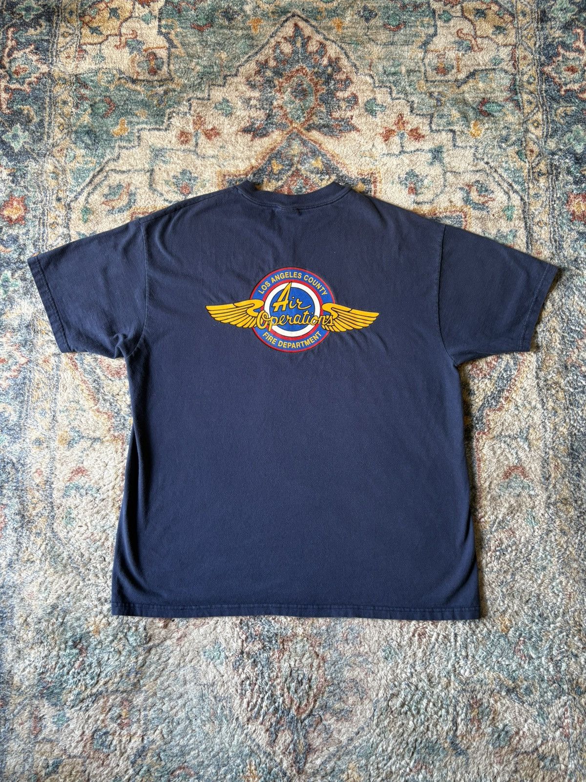Vintage Vintage Los Angeles Fire Department T-shirt Size XL Size US XL / EU 56 / 4 - 2 Thumbnail