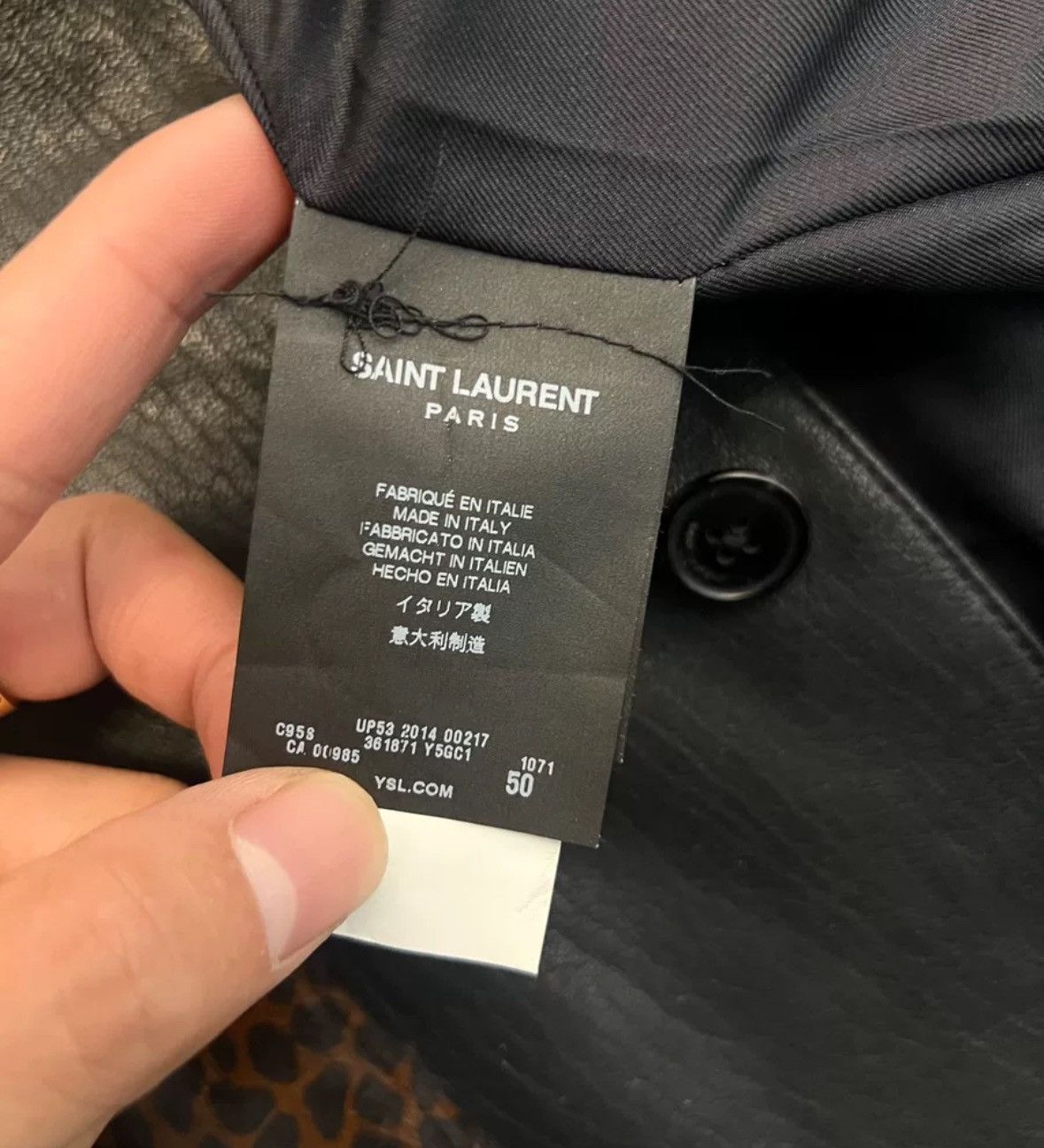 Saint Laurent Paris × Yves Saint Laurent Saint Laurent SLP genuine 14 spliced lambskin suit Size US L / EU 52-54 / 3 - 4 Thumbnail