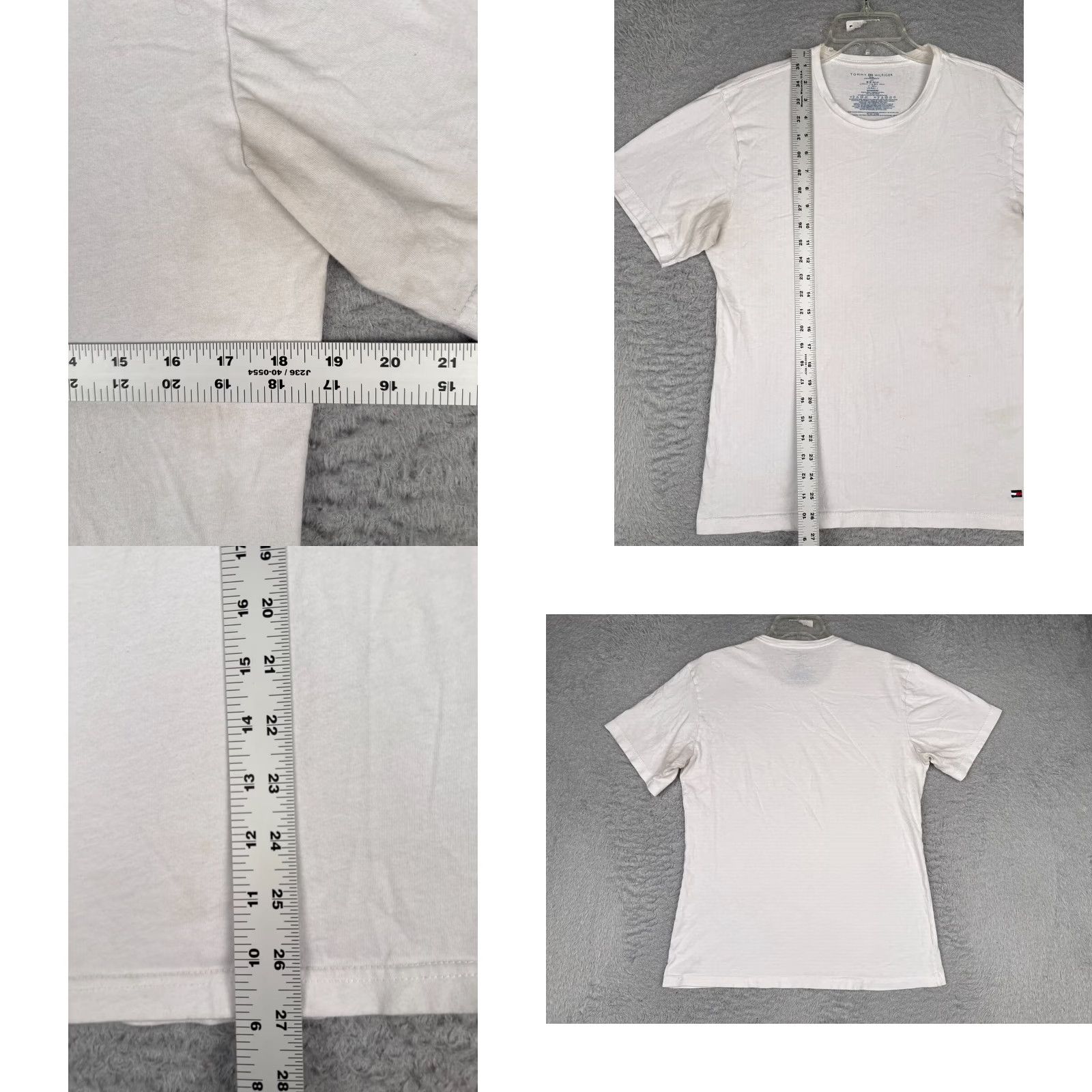 Tommy Hilfiger Tommy Hilfiger Shirt Adult Large White Crew Neck 100% Cotton Short Sleeve Size US L / EU 52-54 / 3 - 8 Thumbnail