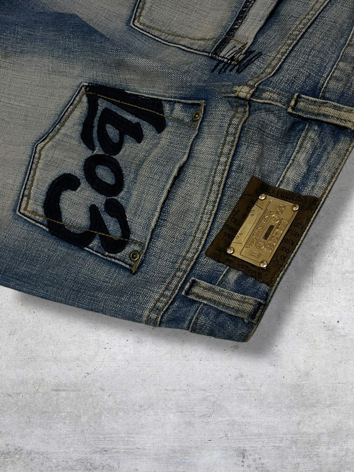 GOA VINTAGE LB-03 JAPAN DESIGNER POWER SOUL BAGGY MUDWASH DENIM Size US 28 / EU 44 - 14 Thumbnail