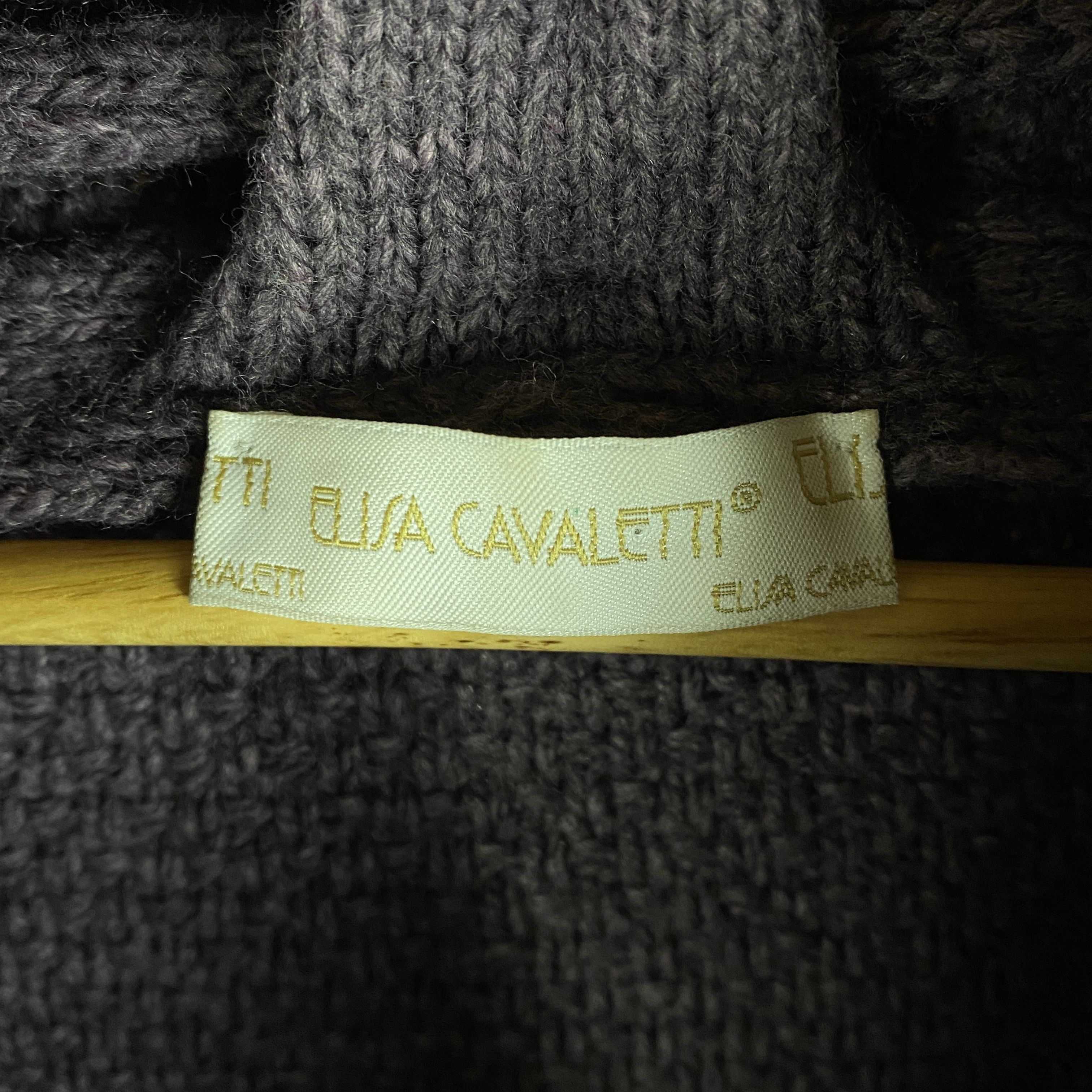 Elisa Cavaletti × Vintage Elisa Cavaletti Cardigan Women's Size M Purple Long Sleeve Size M / US 6-8 / IT 42-44 - 4 Thumbnail