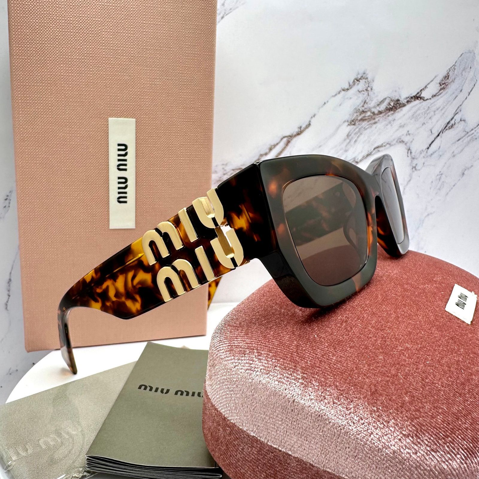 Miu Miu New MIU MIU Sunglasses Runway Glimpse Authentic Brown Square Size ONE SIZE - 21 Thumbnail