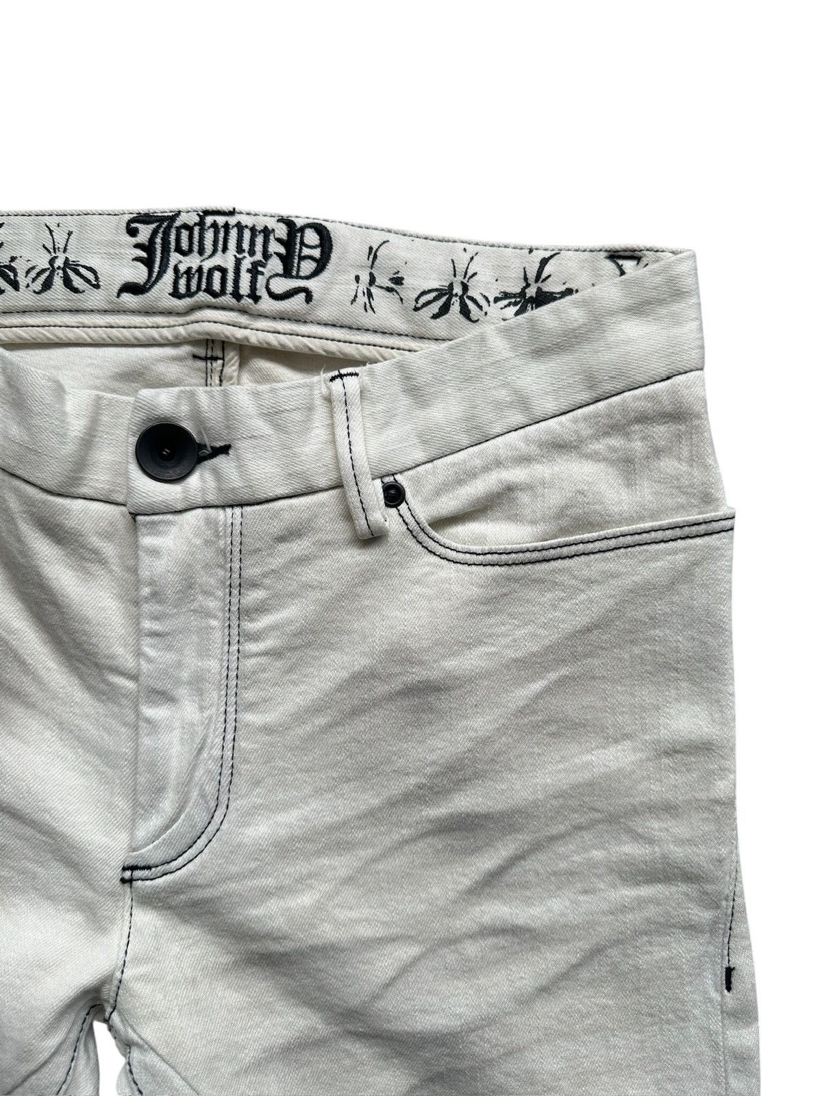 BUFFALO BOBS SS14 Johnny Wolf whiskered Detroit slim denim jrock vkei Size US 31 - 5 Thumbnail