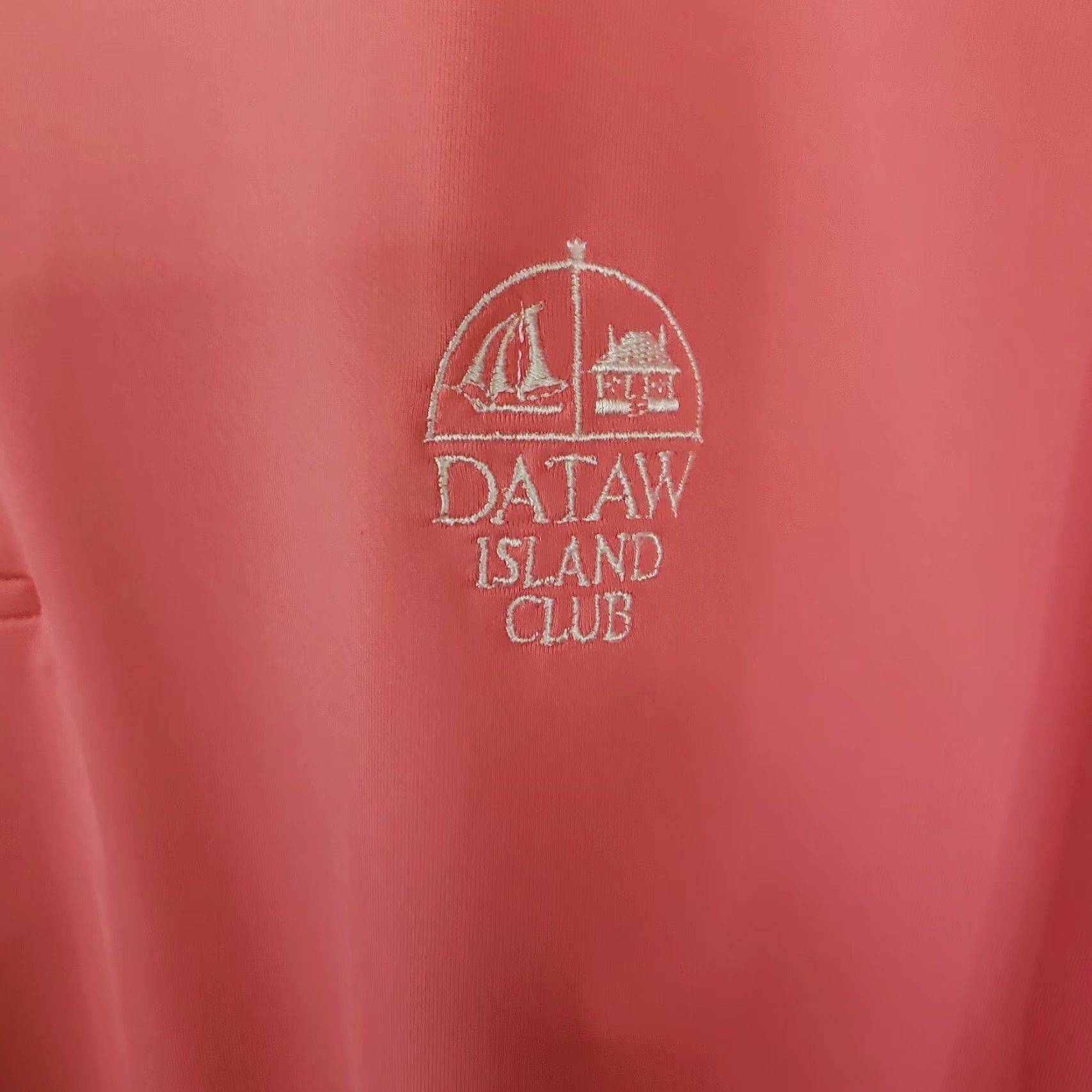 Footjoy FootJoy Men's Polo Shirt XL Coral Pink Dataw Island Embroidered Golf Shirt Short Sleeve Solid Pattern Size US XL / EU 56 / 4 - 5 Thumbnail
