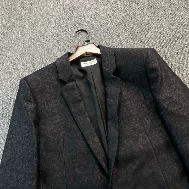 Saint Laurent Paris Saint Laurent Paris Dark Floral blazer 2505-Nextarrow Size 50R - 3 Thumbnail