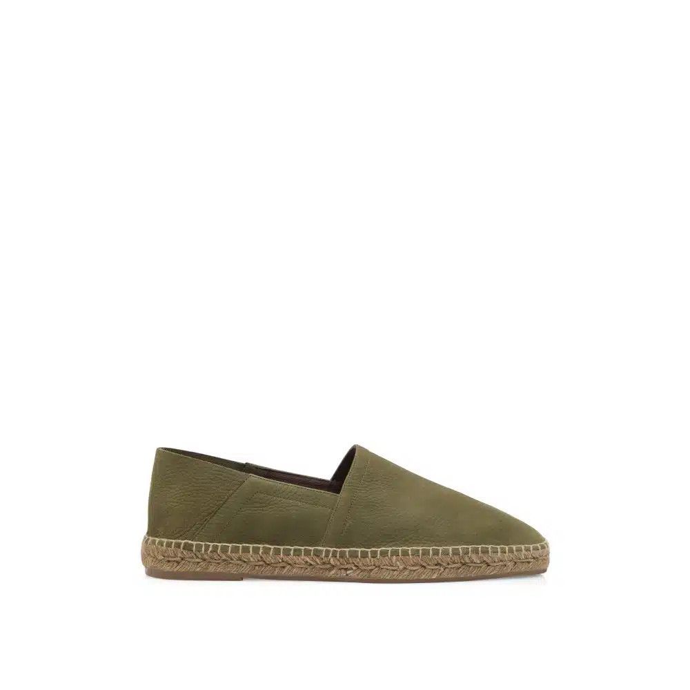 o1loc1c0125 J1165 Barnes Suede Espadrilles in Green