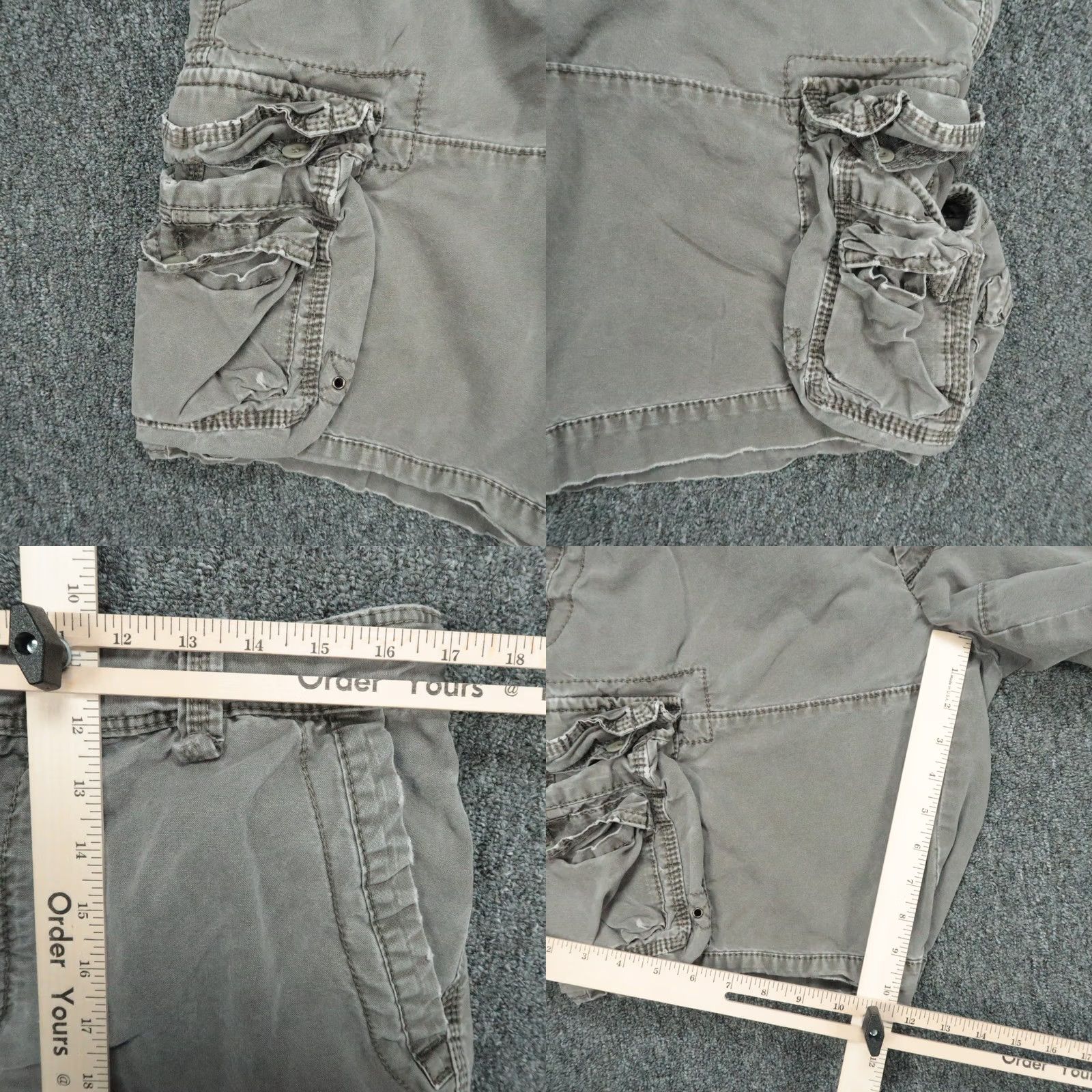 Polo Ralph Lauren Polo Ralph Lauren Shorts Mens 34 Gray Cargo Pocket Distressed VTG Size US S / EU 44-46 / 1 - 8 Thumbnail