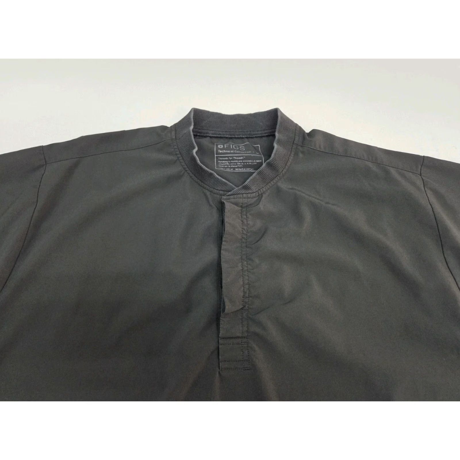 Vintage FIGS Shirt Mens Short Sleeve 3 Button Up Scrub Top Black M Size US M / EU 48-50 / 2 - 2 Thumbnail