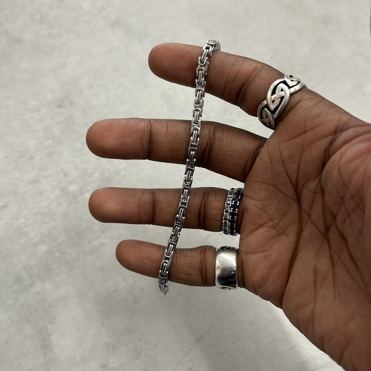 Vintage Y2K 2000s bike chain style link silver heavyweight bracelet Size ONE SIZE - 2 Thumbnail