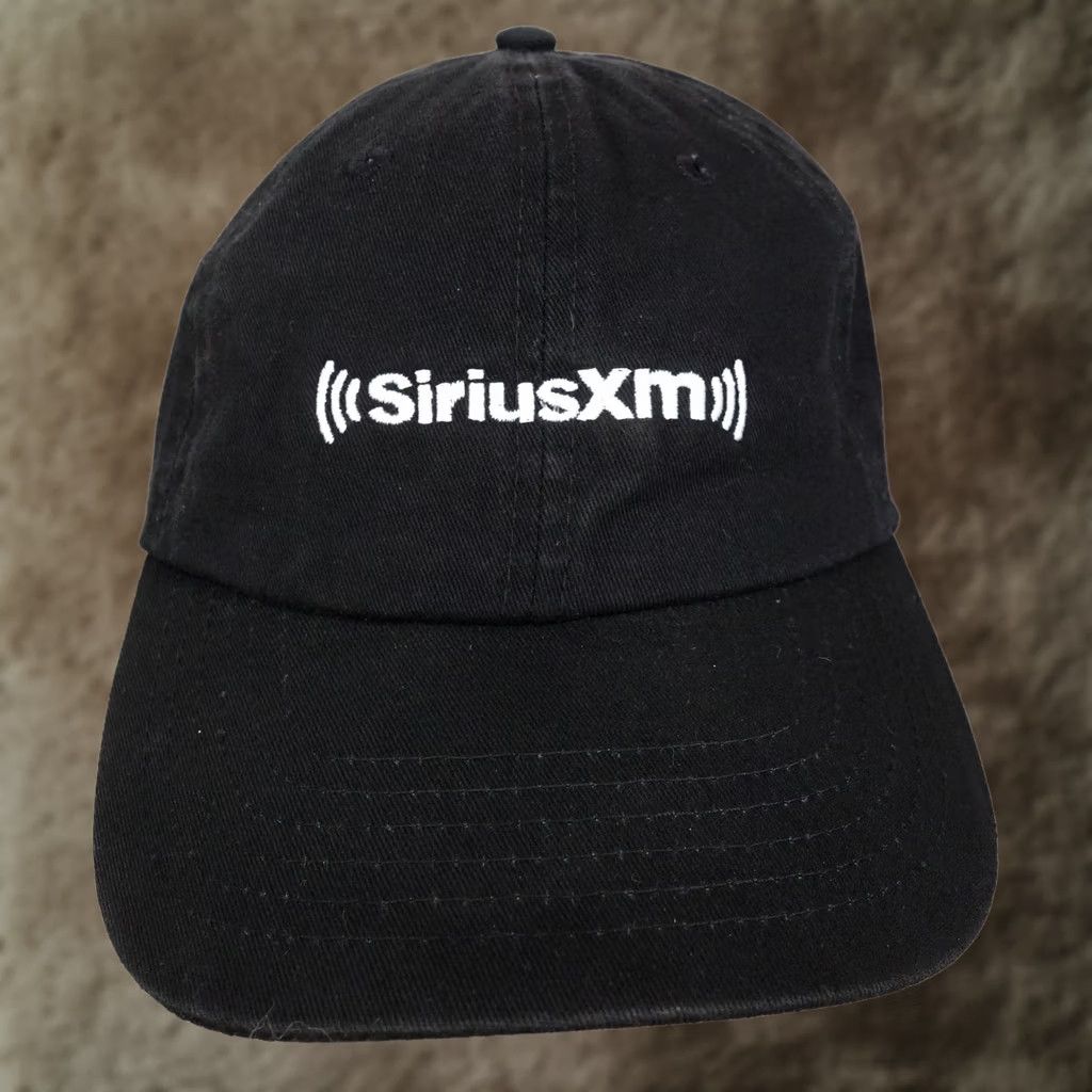 Vintage SIRIUS XM SATTELITE RADIO BLACK STRAPBACK BASEBALL HAT CAP Size ONE SIZE - 1 Thumbnail