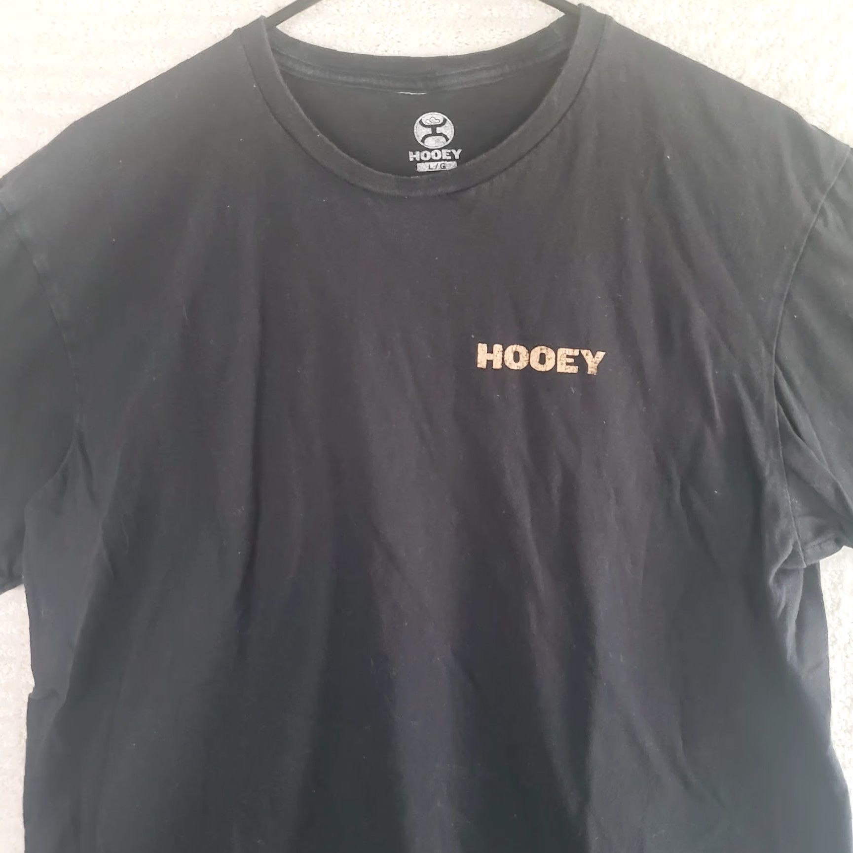 Vintage Hooey Tee Shirt Mens Size L Black Front Back Graphic Print Cotton Logo Short Sleeve T-Shirt Regular Fit Size US L / EU 52-54 / 3 - 2 Thumbnail