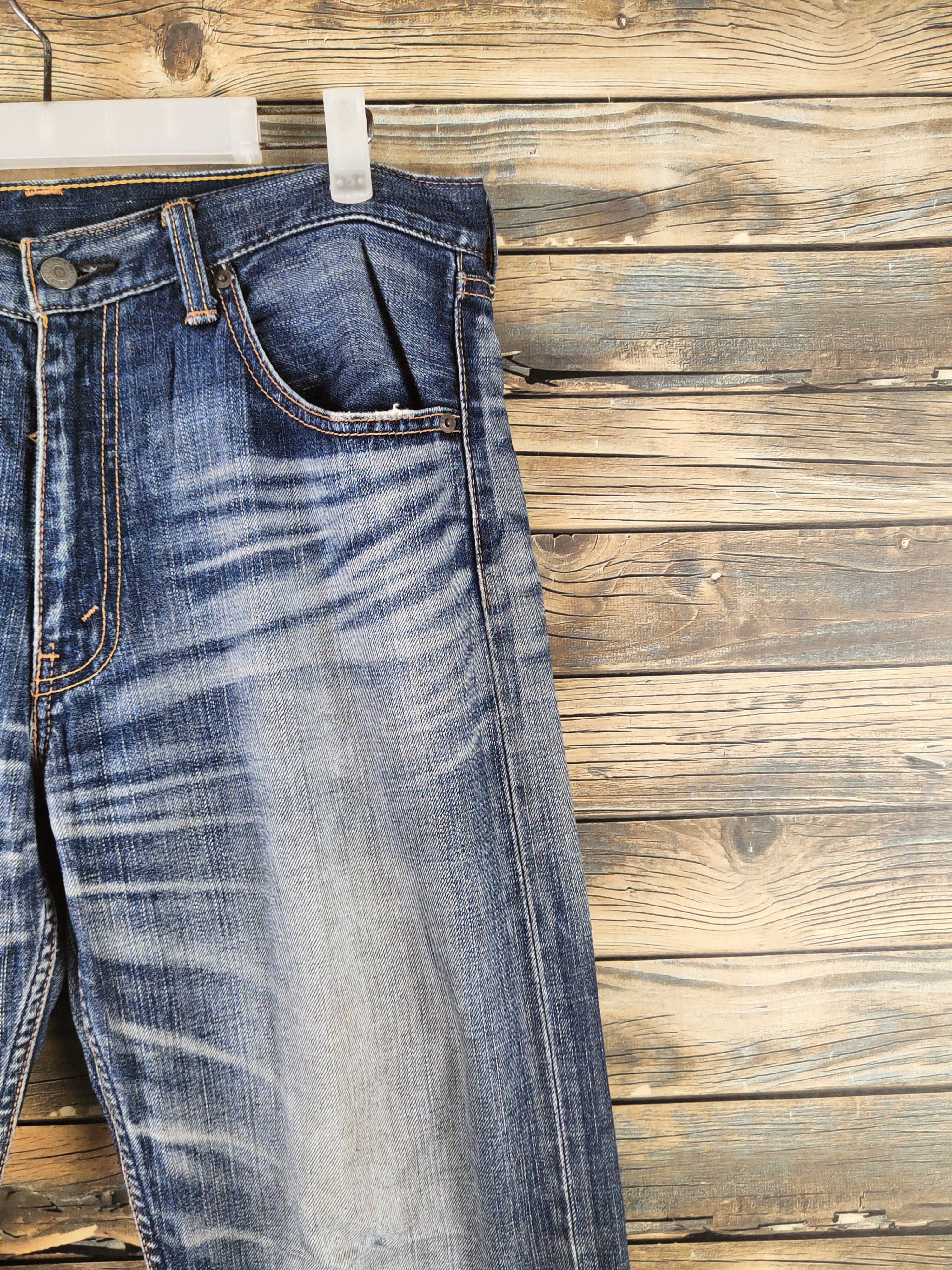 Levi's Levi's Dark Blue Distressed Ripped Jeans #S2850 Size US 33 - 5 Thumbnail