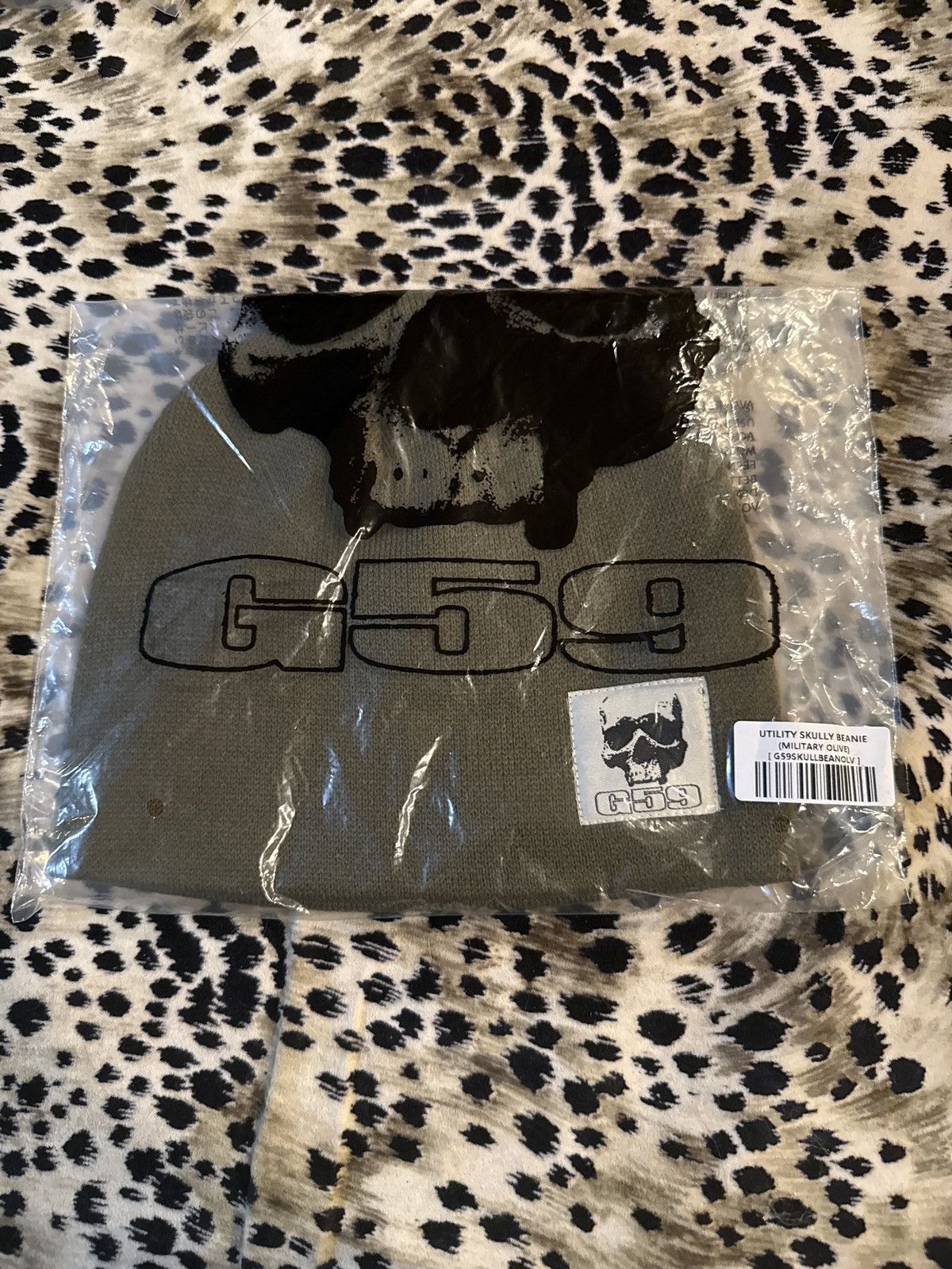 G59 Records G59 utility skully beanie (military olive) Size ONE SIZE - 1 Thumbnail