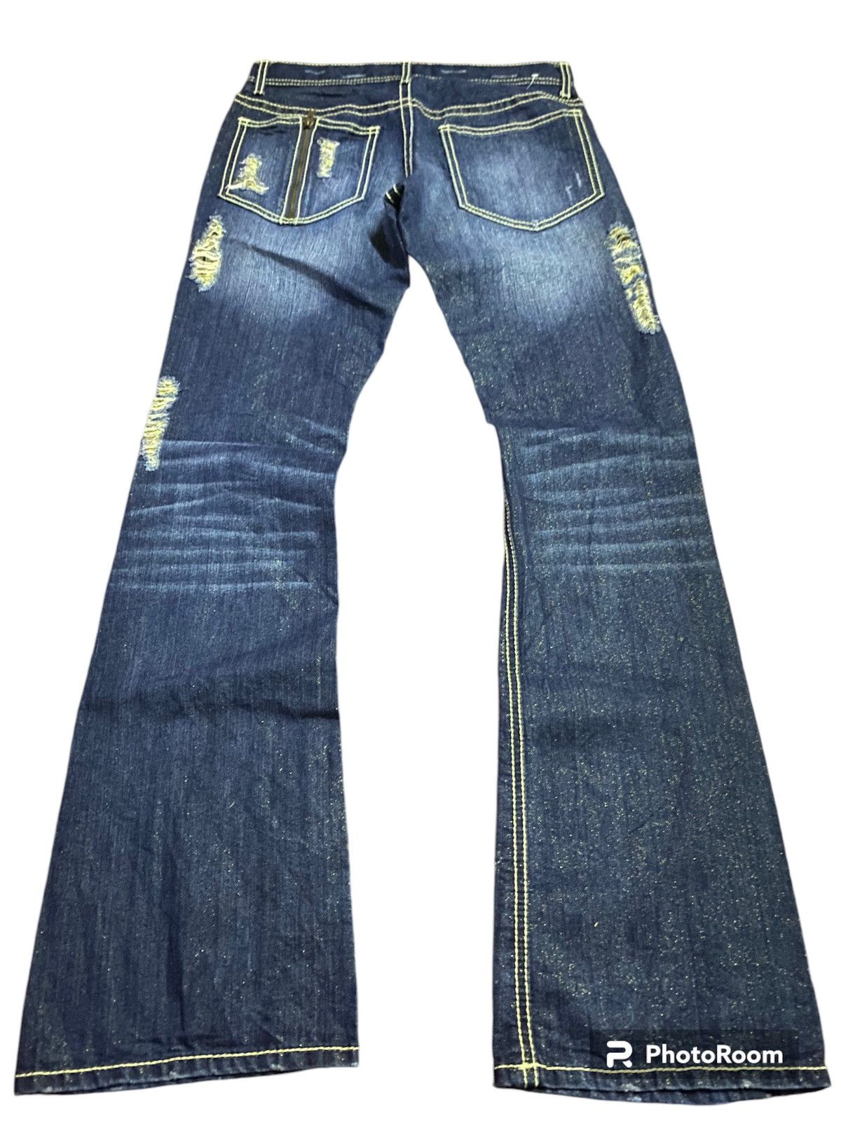 Hysteric Glamour × Japanese Brand Flare jeans distressed Gladnews Boot Cut Size 30" / US 8 / IT 44 - 2 Thumbnail
